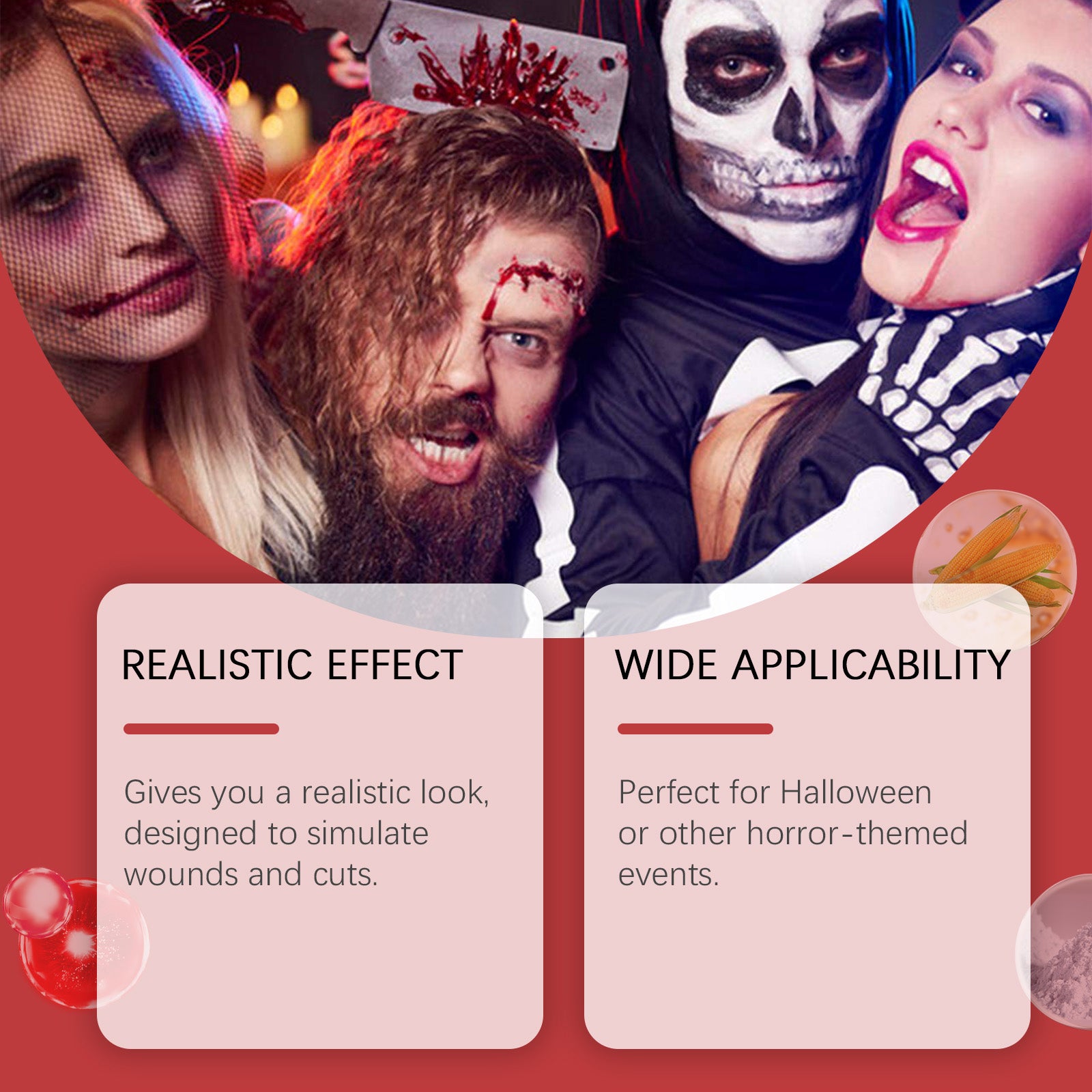 Dowmoo Halloween Blood Drops - Creates Thrilling Effects for Festival Atmosphere