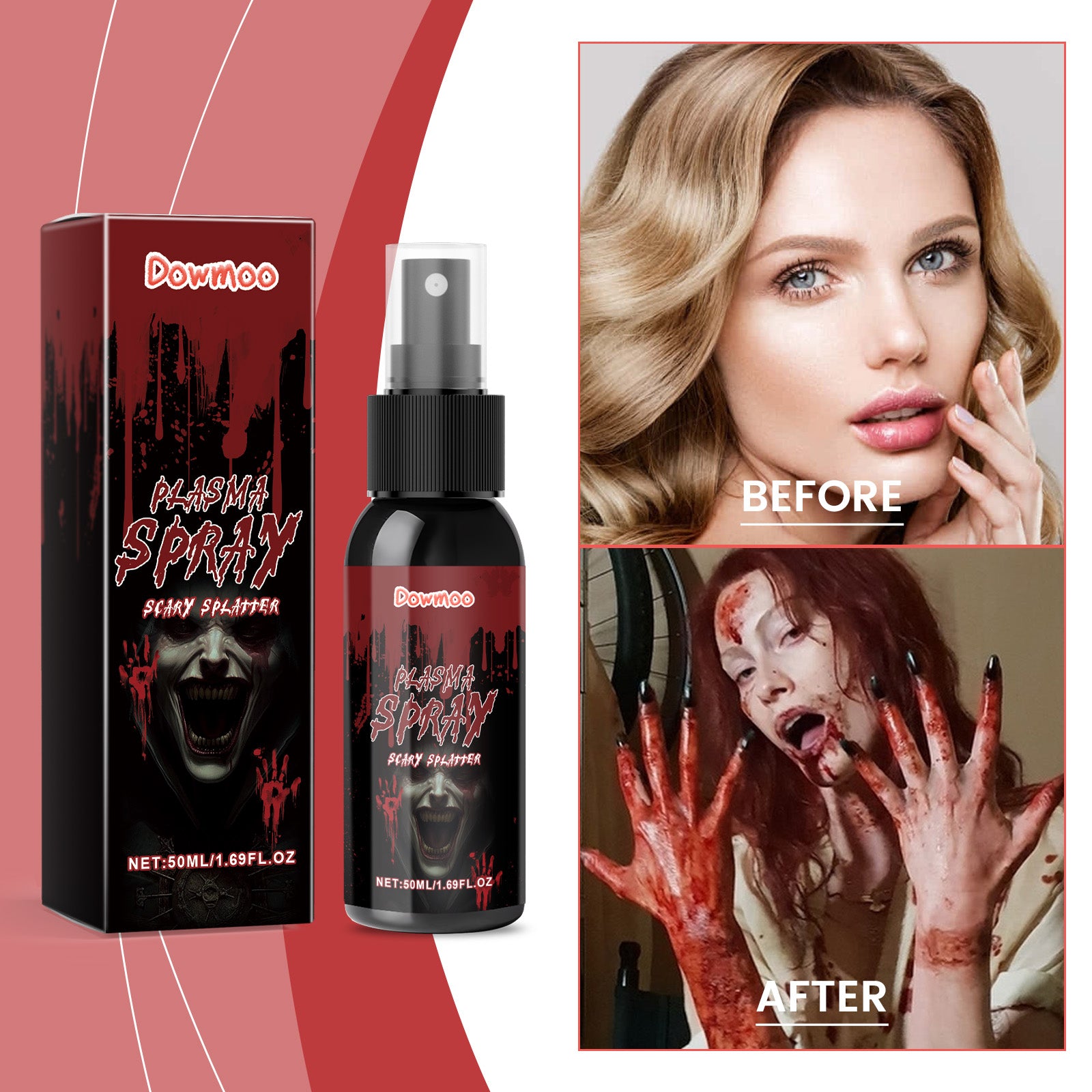 DOWMOO Halloween Blood Spray - Realistic and Festive Fake Blood Effects