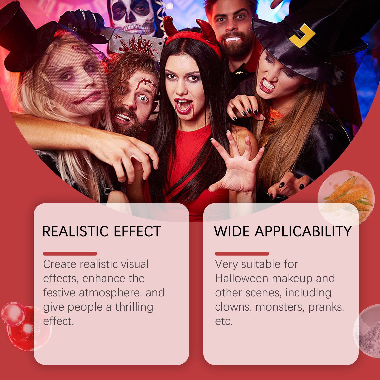 Dowmoo Halloween Makeup Gel - Creates a Festive and Terrifying Atmosphere for Parties