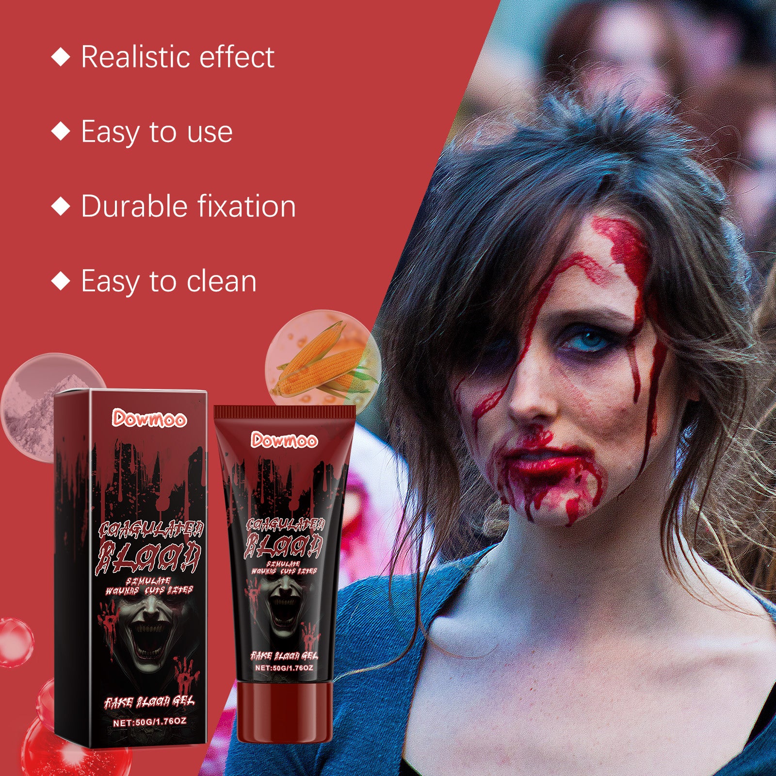 Dowmoo Halloween Makeup Gel - Creates a Festive and Terrifying Atmosphere for Parties