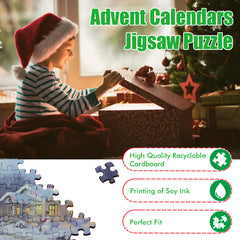 Dowmoo Christmas Advent Calendar Puzzle - Toy Puzzle with Surprise Calendar Gift Box