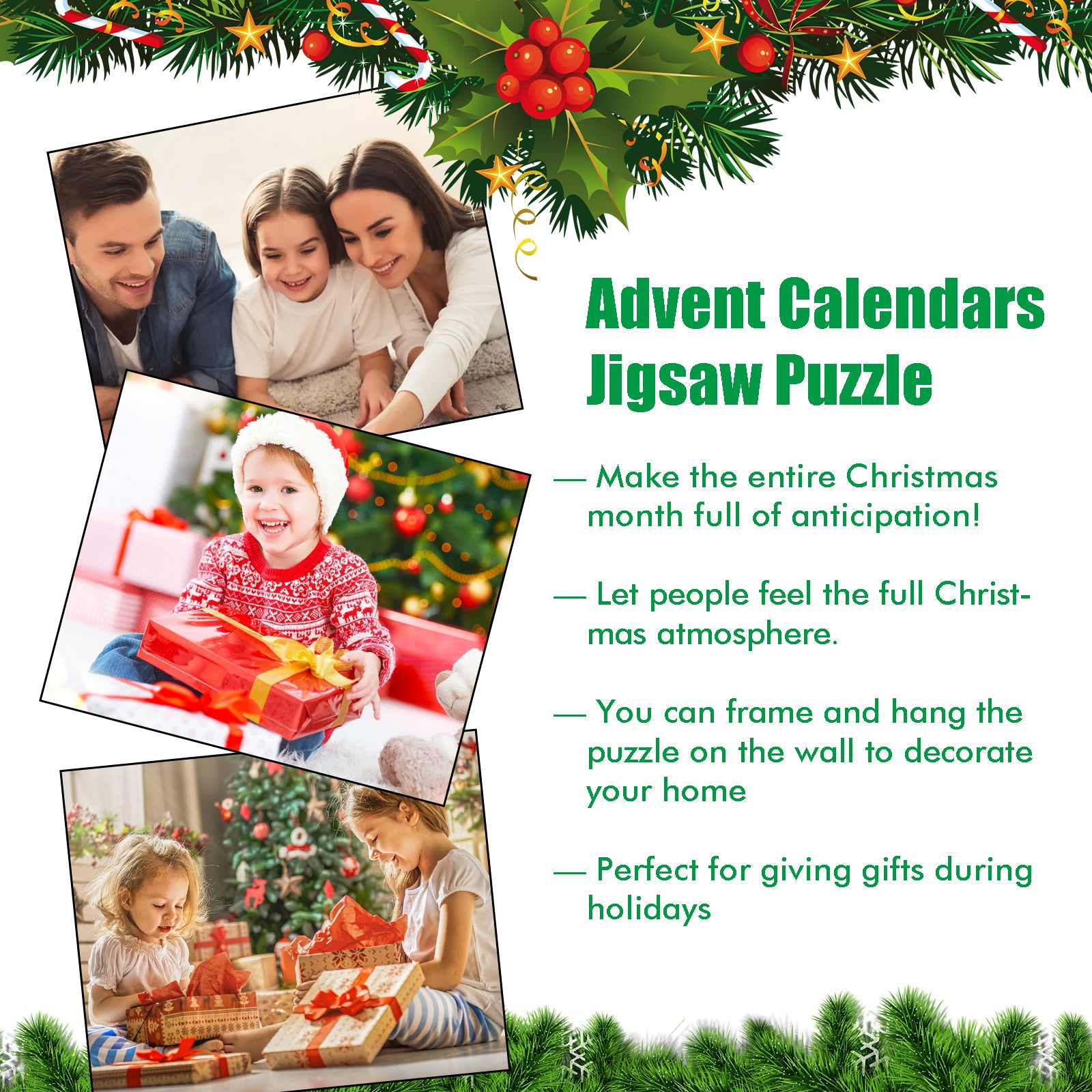 Dowmoo Christmas Advent Calendar Puzzle - Toy Puzzle with Surprise Calendar Gift Box