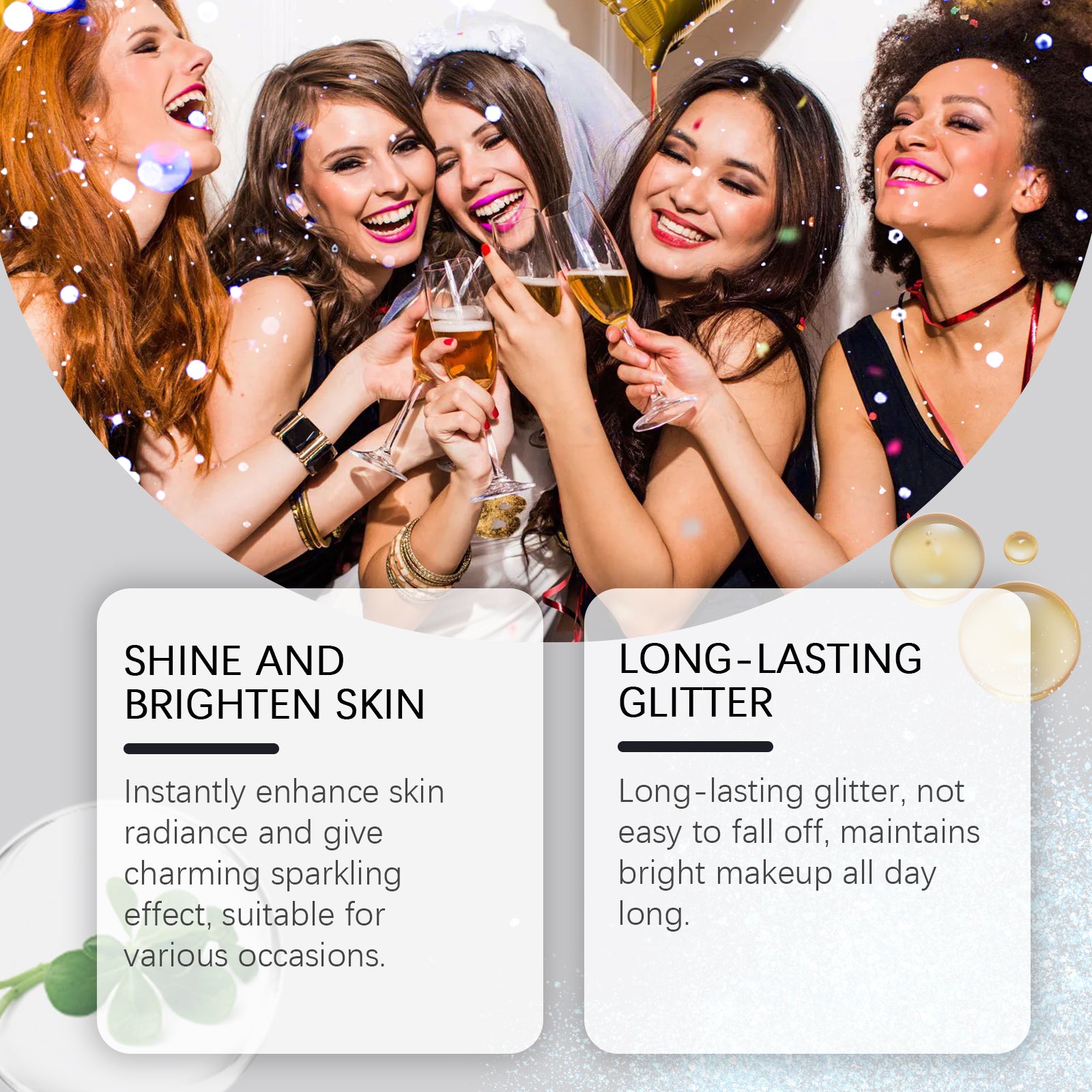 EELHOE Body Glitter Spray - Natural, Long-Lasting, and Brightening Highlight Spray
