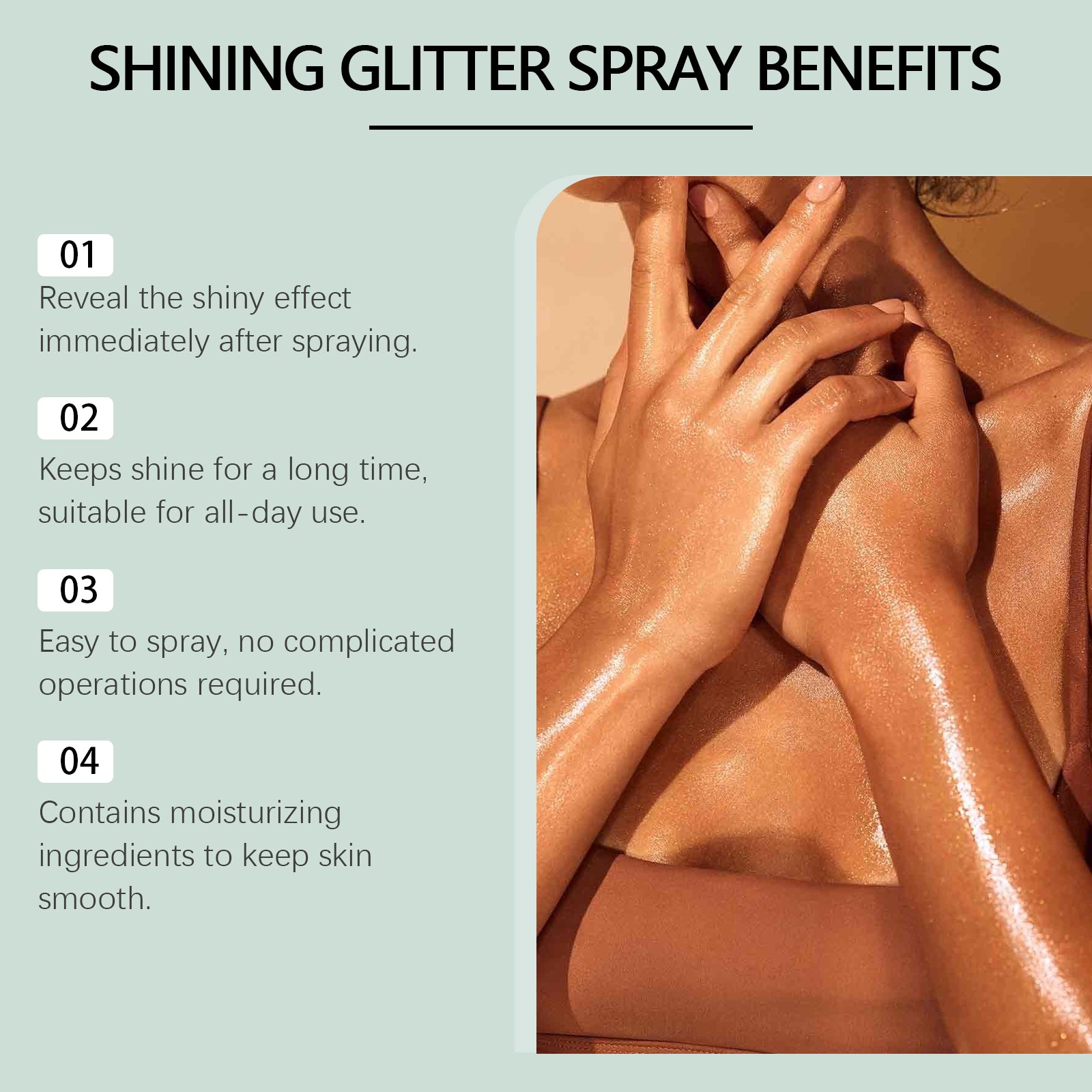 EELHOE Glitter Spray - Natural, Long-Lasting, and Brightening Highlight Spray