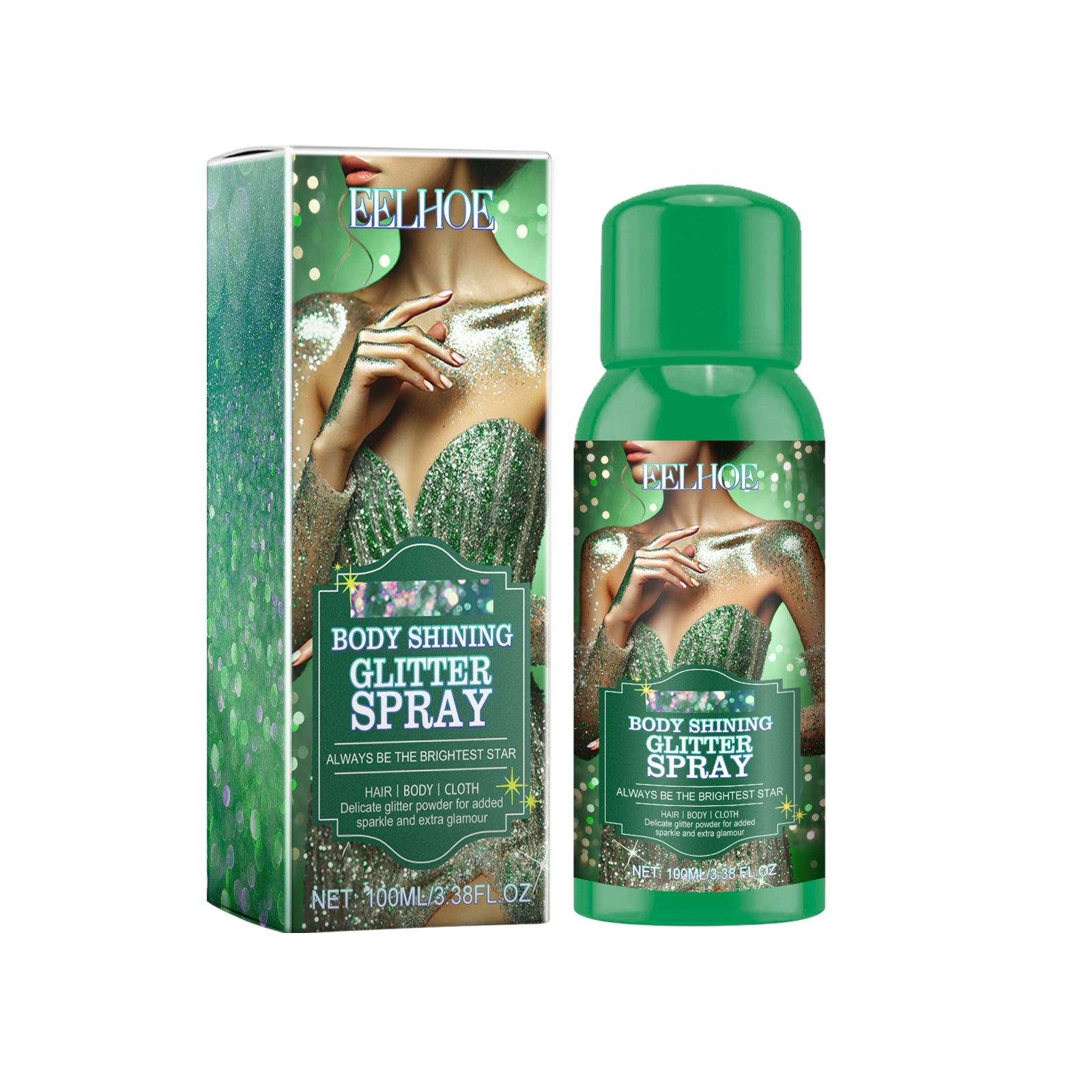 EELHOE Glitter Spray - Natural, Long-Lasting, and Brightening Highlight Spray