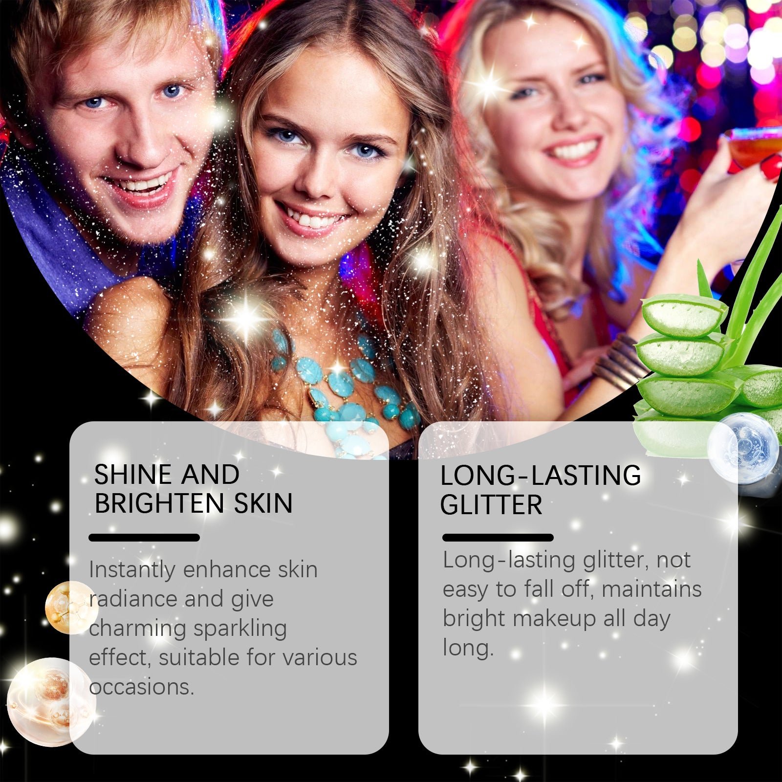 Eelhope Highlighting Glitter Spray - Brightening Spray for Hair, Body, and Collarbone
