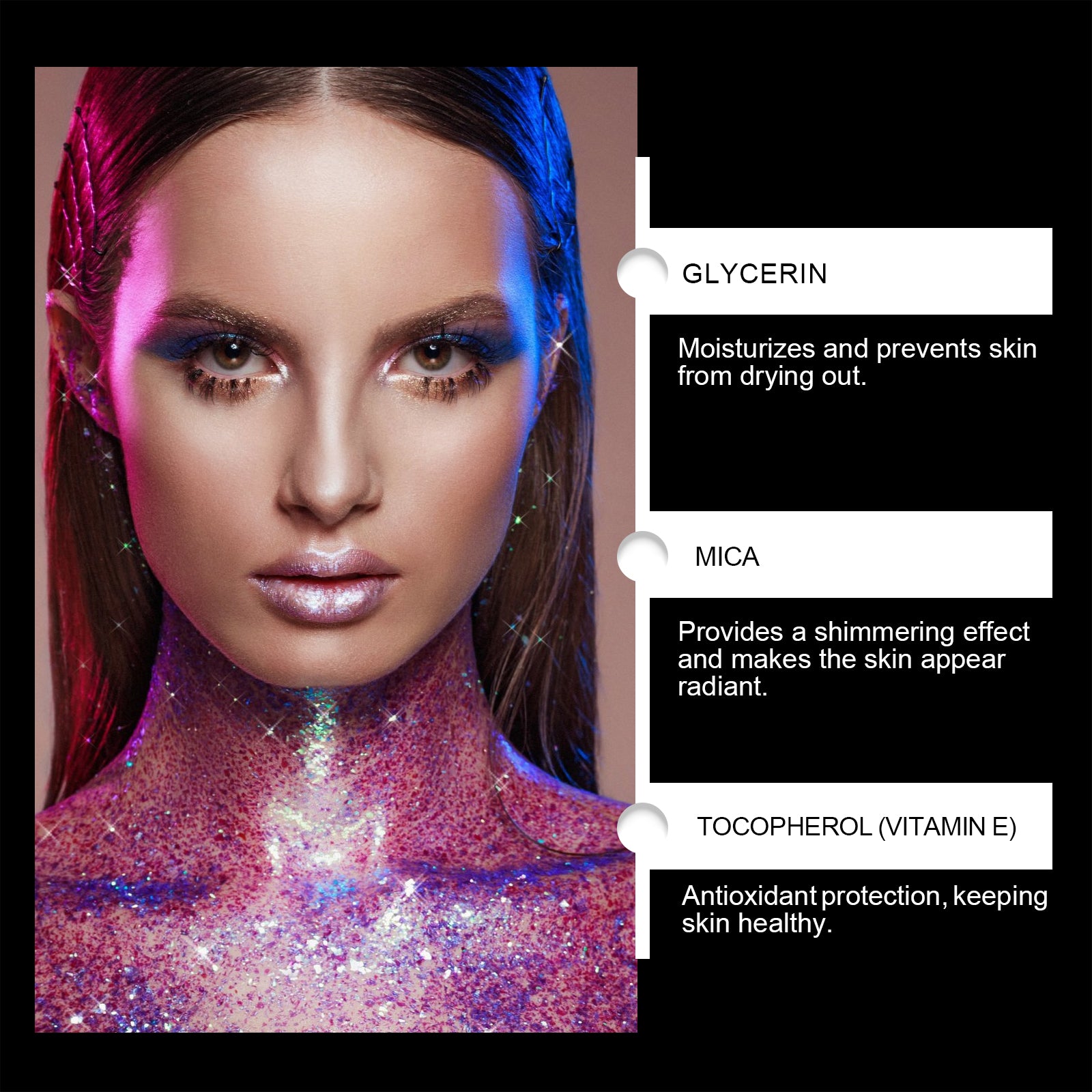 Eelhope Highlighting Glitter Spray - Brightening Spray for Hair, Body, and Collarbone