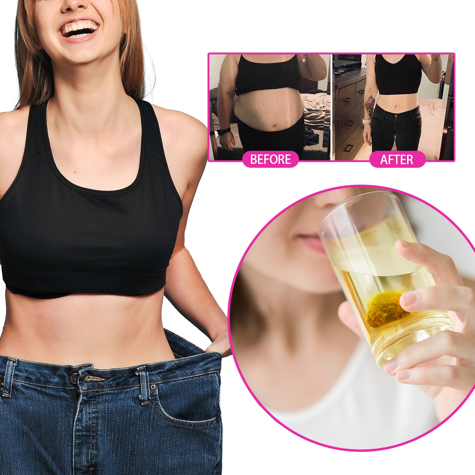 Googeer Slimming Tea - Slimming, Waist Tightening, Body Toning, Healthy Female Weight Loss Green Tea