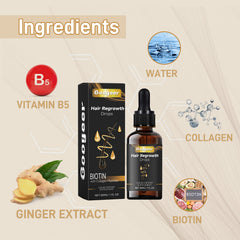 Googeer Dietary Supplement Care Drops Repair Dry Hair, Smooth Hair, Strengthen Hair Roots, Prevent Hair Loss