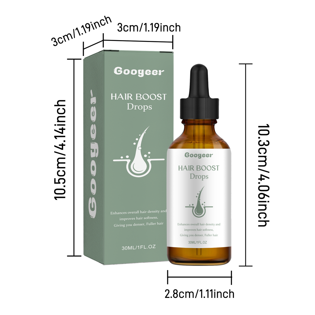 Googeer Hair Growth Dietary Drops - Nourish Roots, Prevent Hair Loss, Strengthen & Fortify Hair Care Supplement