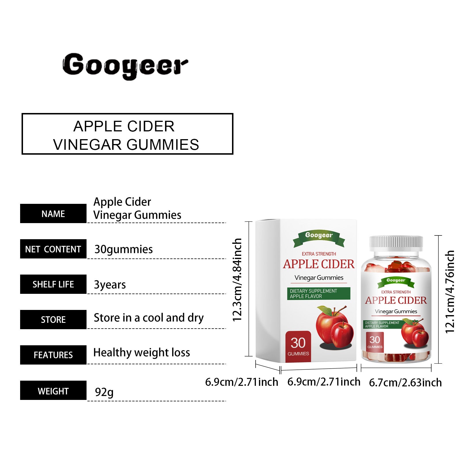 Googeer Apple Cider Vinegar Gummies