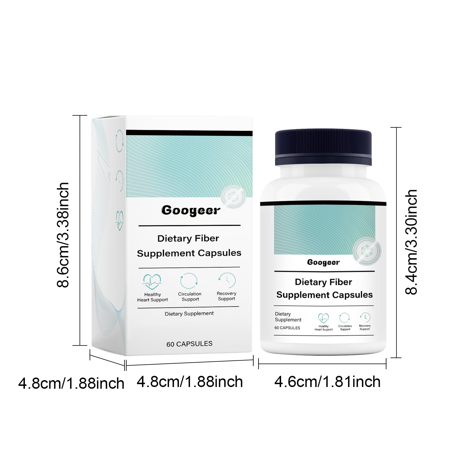 Googeer Dietary Fiber Supplement Capsules