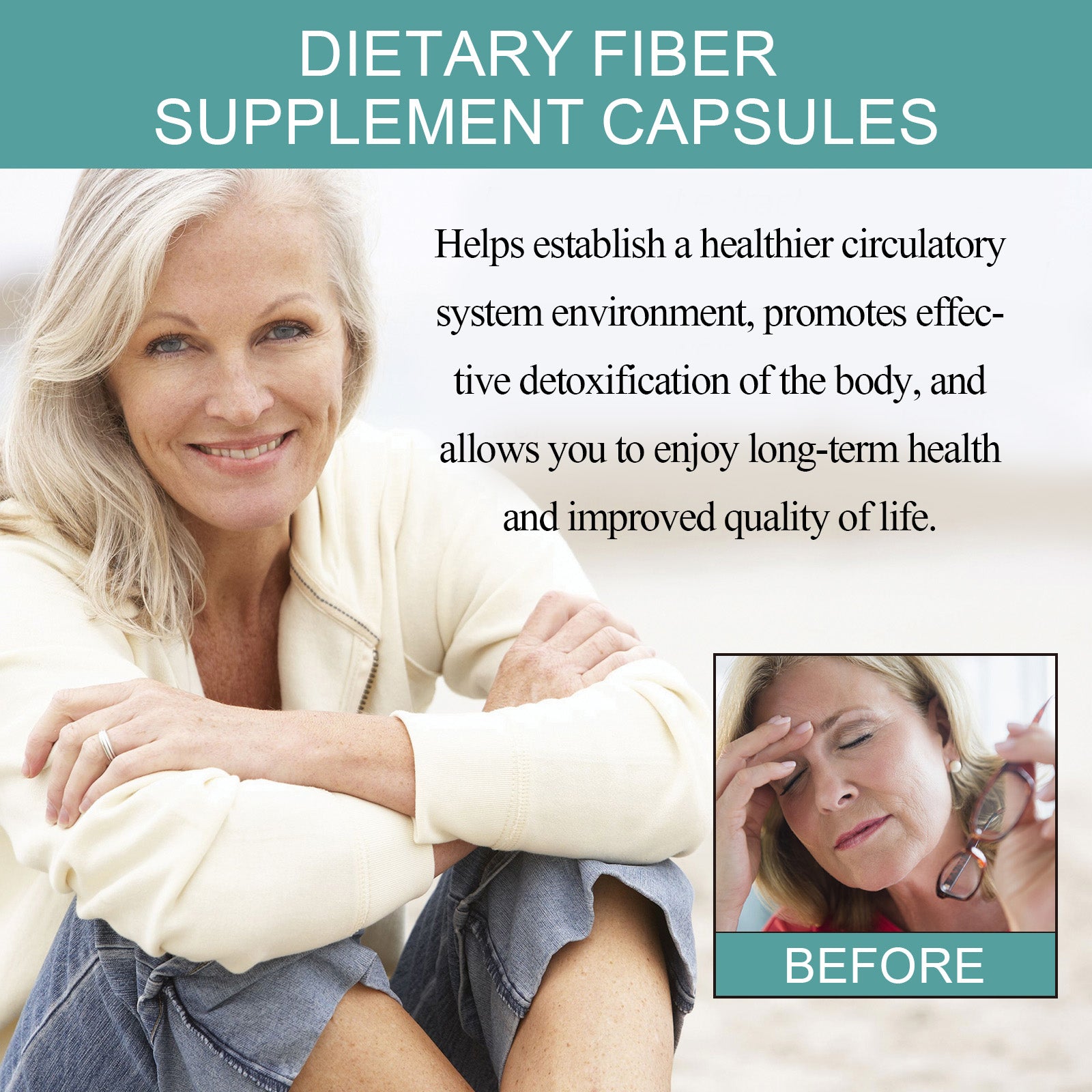 Googeer Dietary Fiber Supplement Capsules