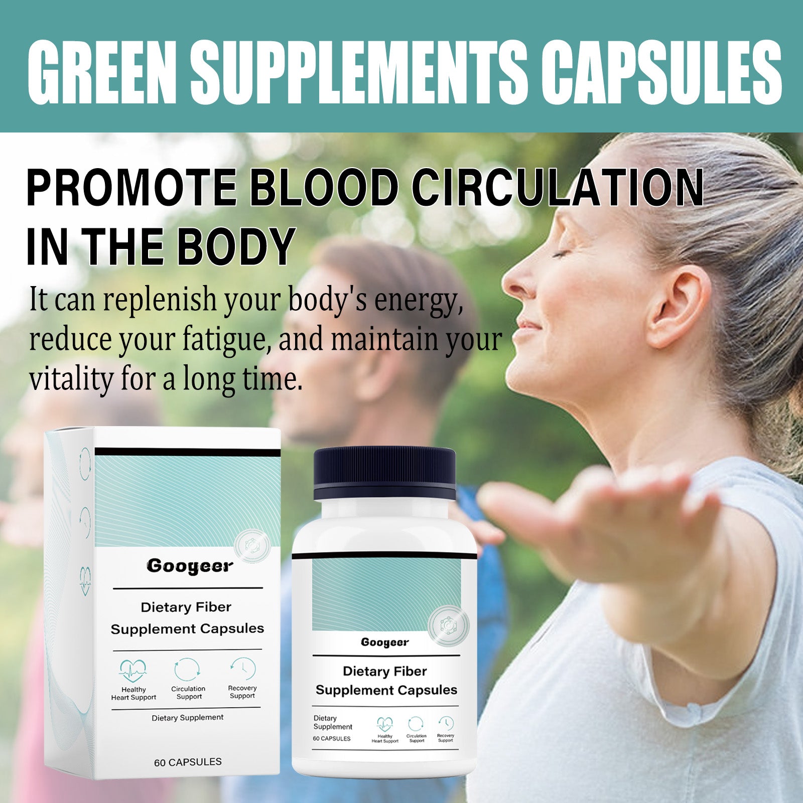 Googeer Dietary Fiber Supplement Capsules