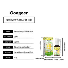 Googeer Lung Herbal Cleansing Spray (Oral) Herbal Lung Cleansing & Throat Relief Nasal Spray