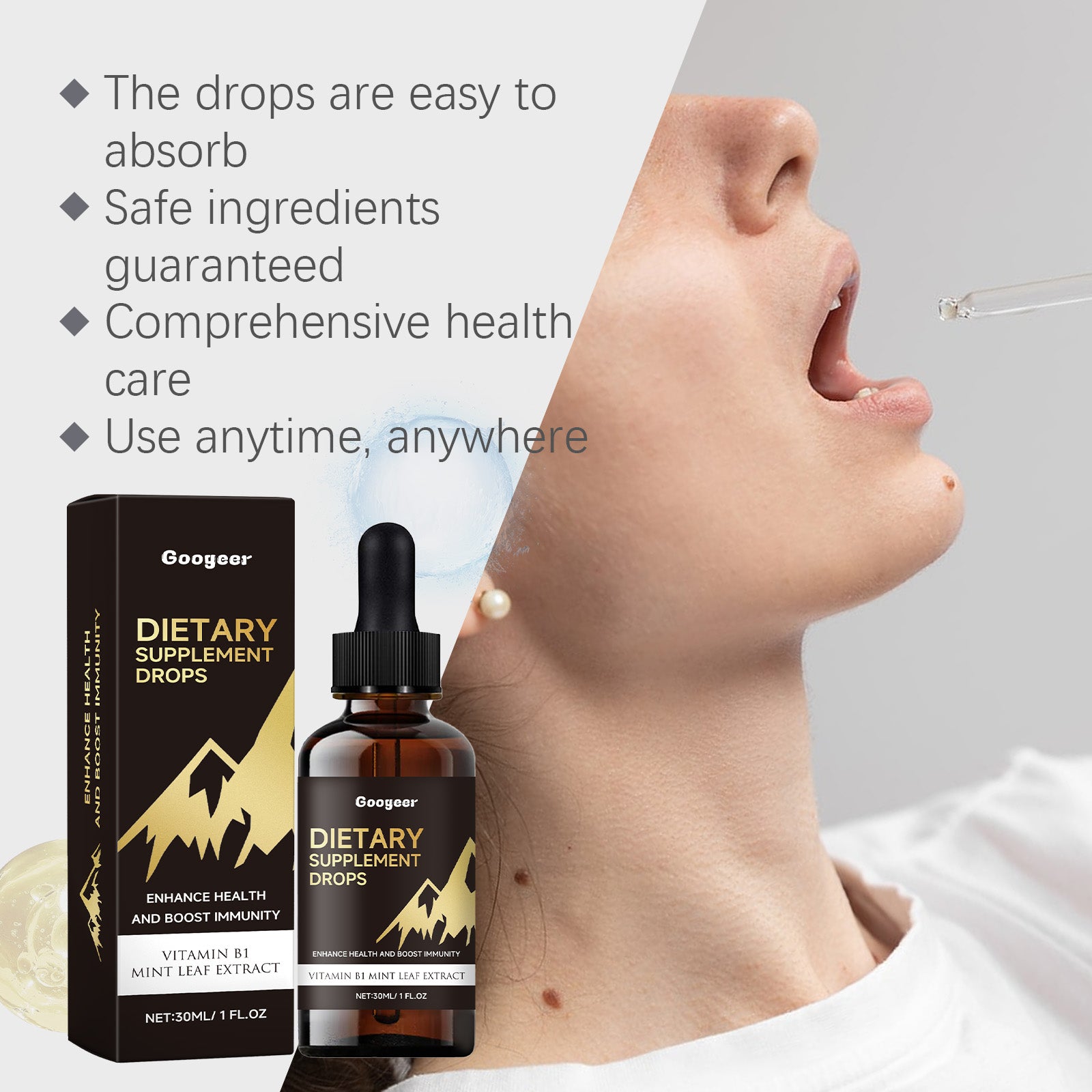 Googeer Dietary Supplement Drops Dietary Supplement for Lowering Body Treatment