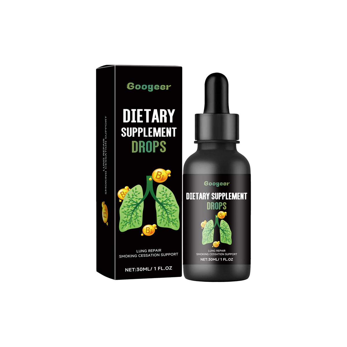 Googeer Lung Cleansing Drops Dietary Supplement for Lowering Body Treatment