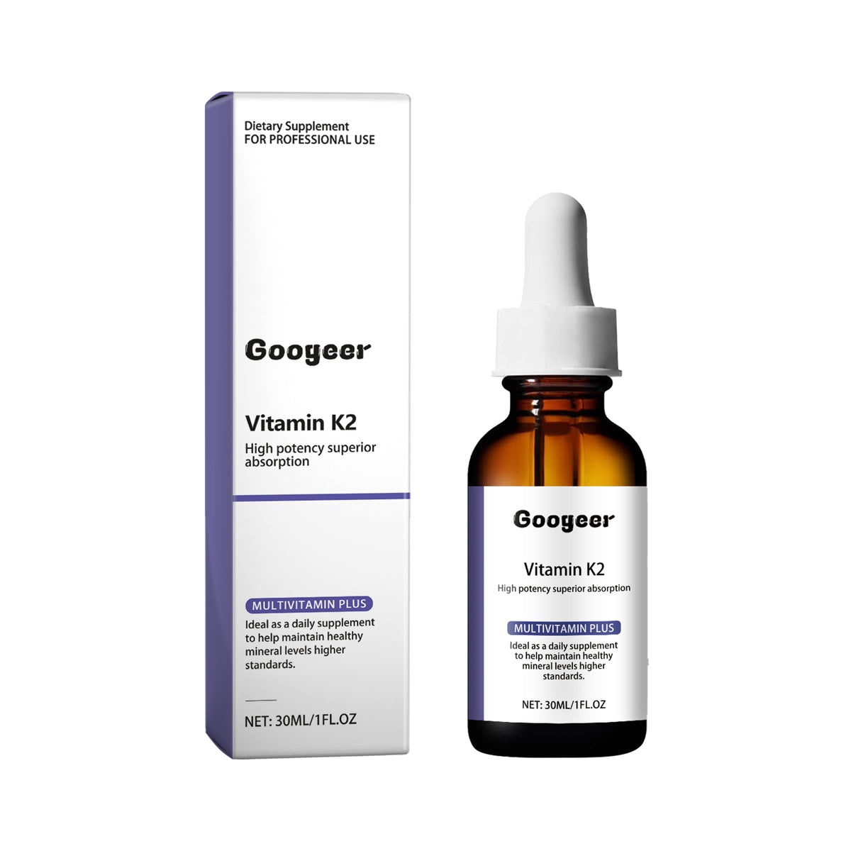 Googeer Vitamin K2 Nutrition Drops Support Bone Health Dietary Supplement Drops