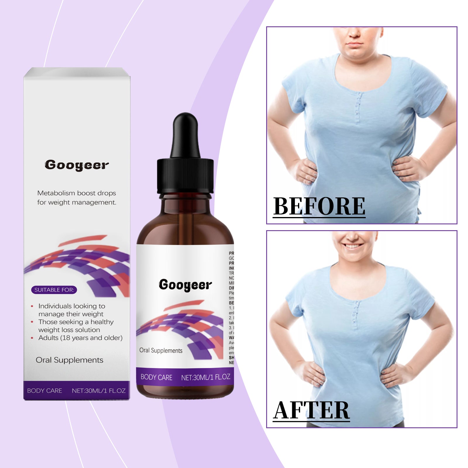 Googeer Metabolism Drops Oral Supplement Body Care Supplement Drops