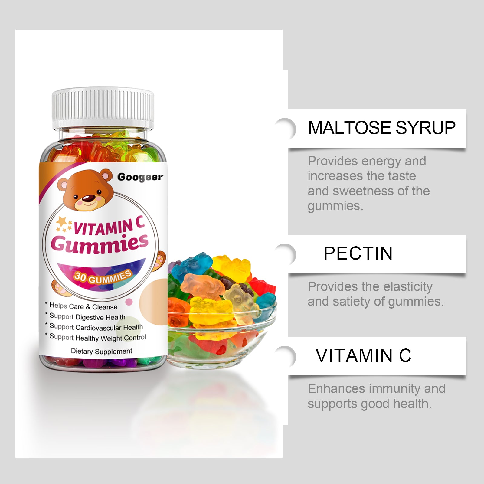 Googeer Ketogenic Fat Burning Gummies Vitamin C Gummies Body Treatment