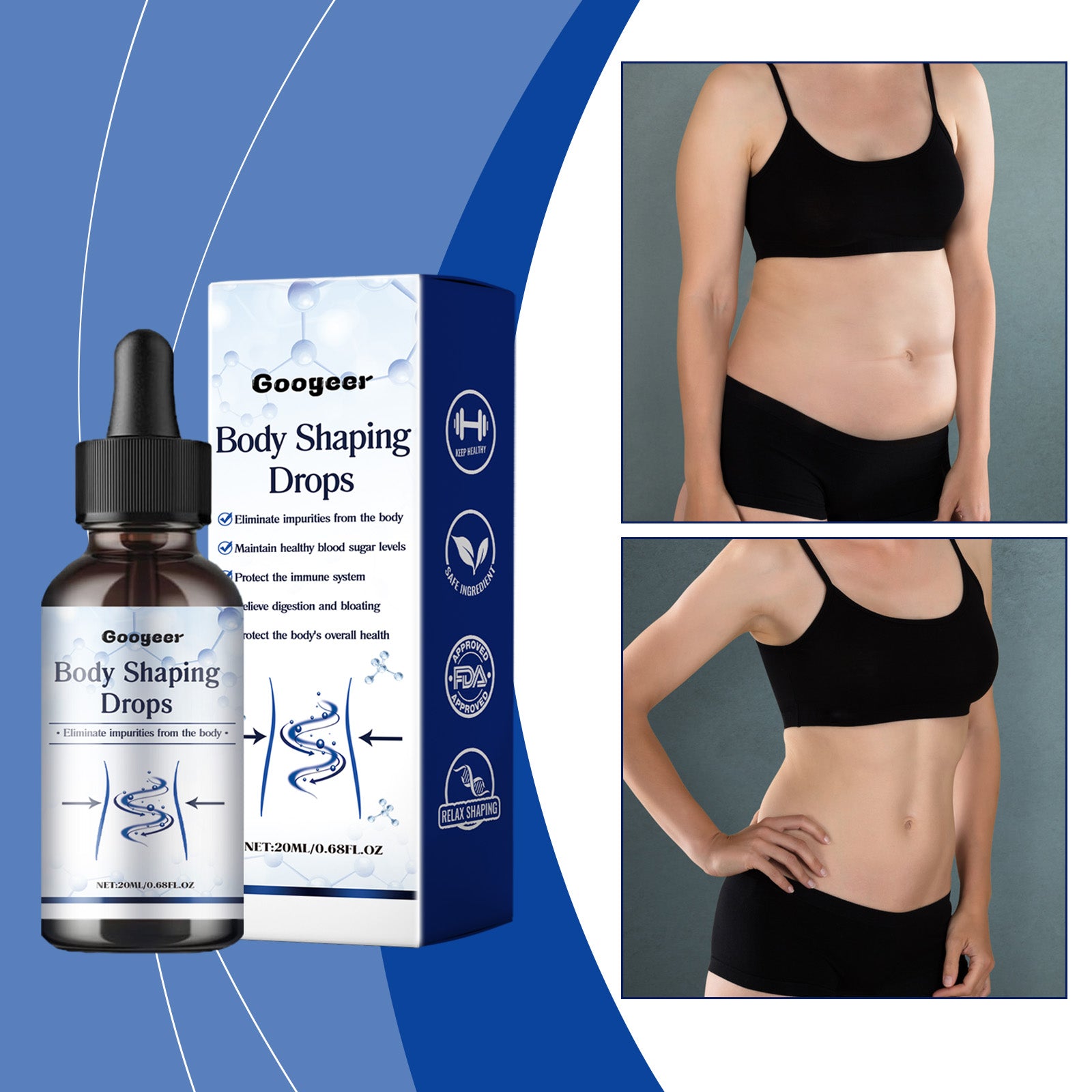 Googeer Fat Burning & Shaping Drops Shaping Drops for Sculpting & Burning Fat