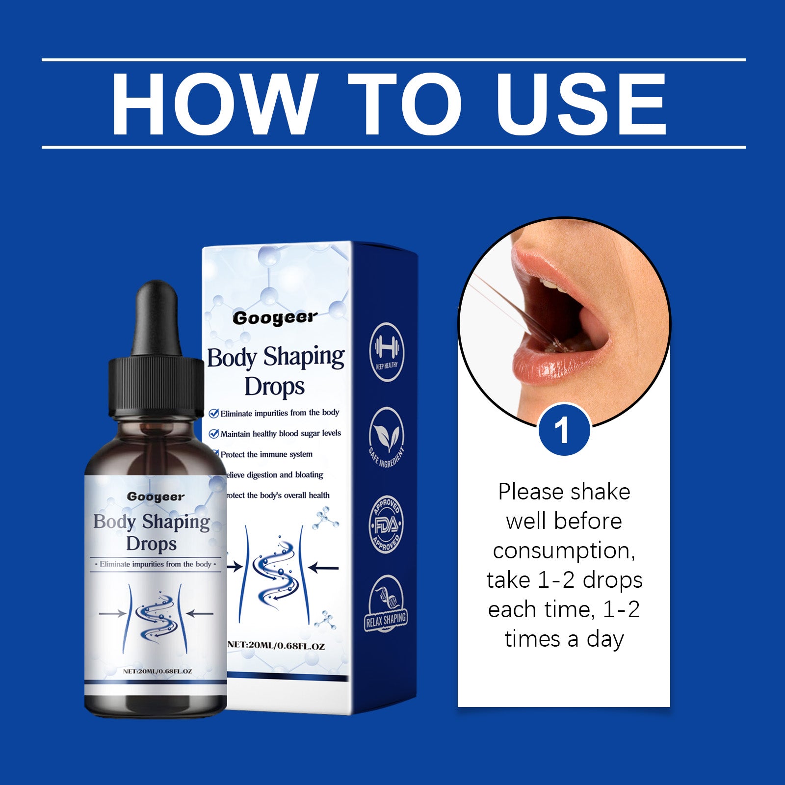 Googeer Fat Burning & Shaping Drops Shaping Drops for Sculpting & Burning Fat