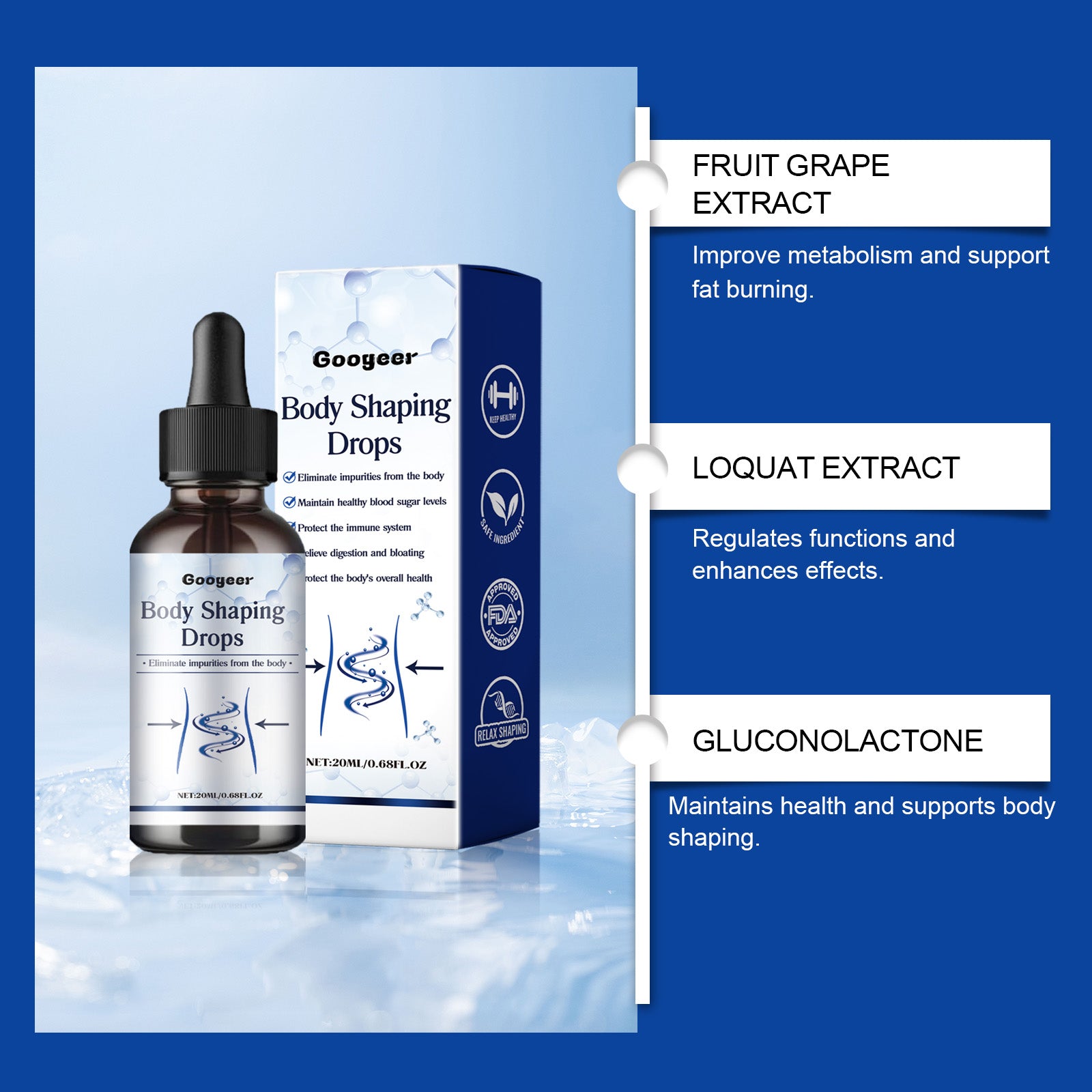 Googeer Fat Burning & Shaping Drops Shaping Drops for Sculpting & Burning Fat