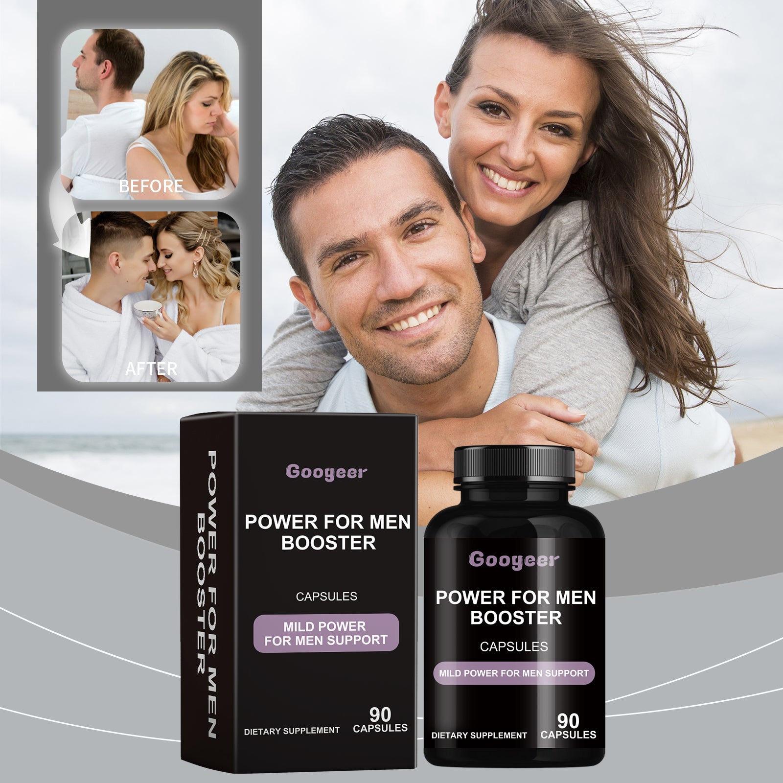 Googeer Dietary Supplement Capsules Men's Strength Enhancement Capsules Body Treatment