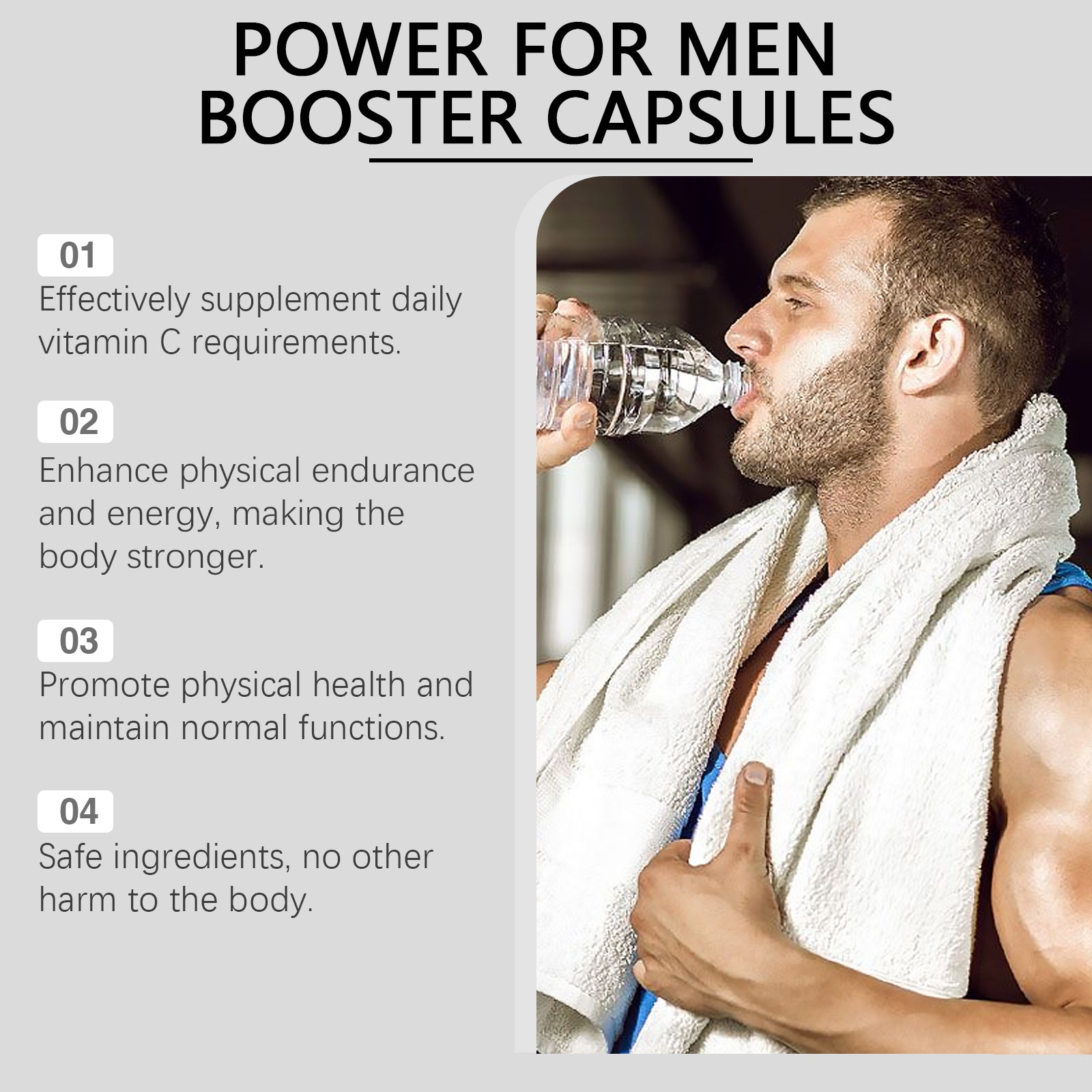 Googeer Dietary Supplement Capsules Men's Strength Enhancement Capsules Body Treatment