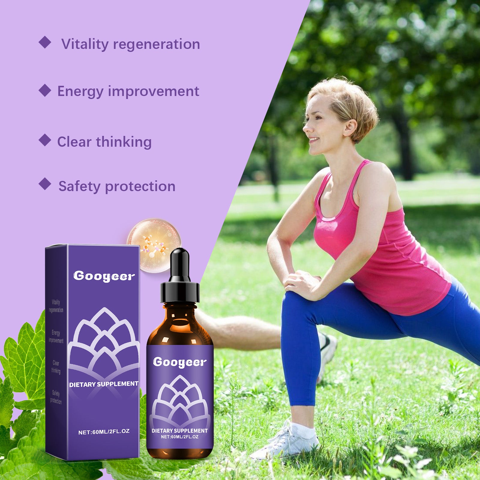 Googeer Dietary Supplement (Oral) Enhance Vitality, Boost Energy, Improve Sleep, Maintain Circulatory Health