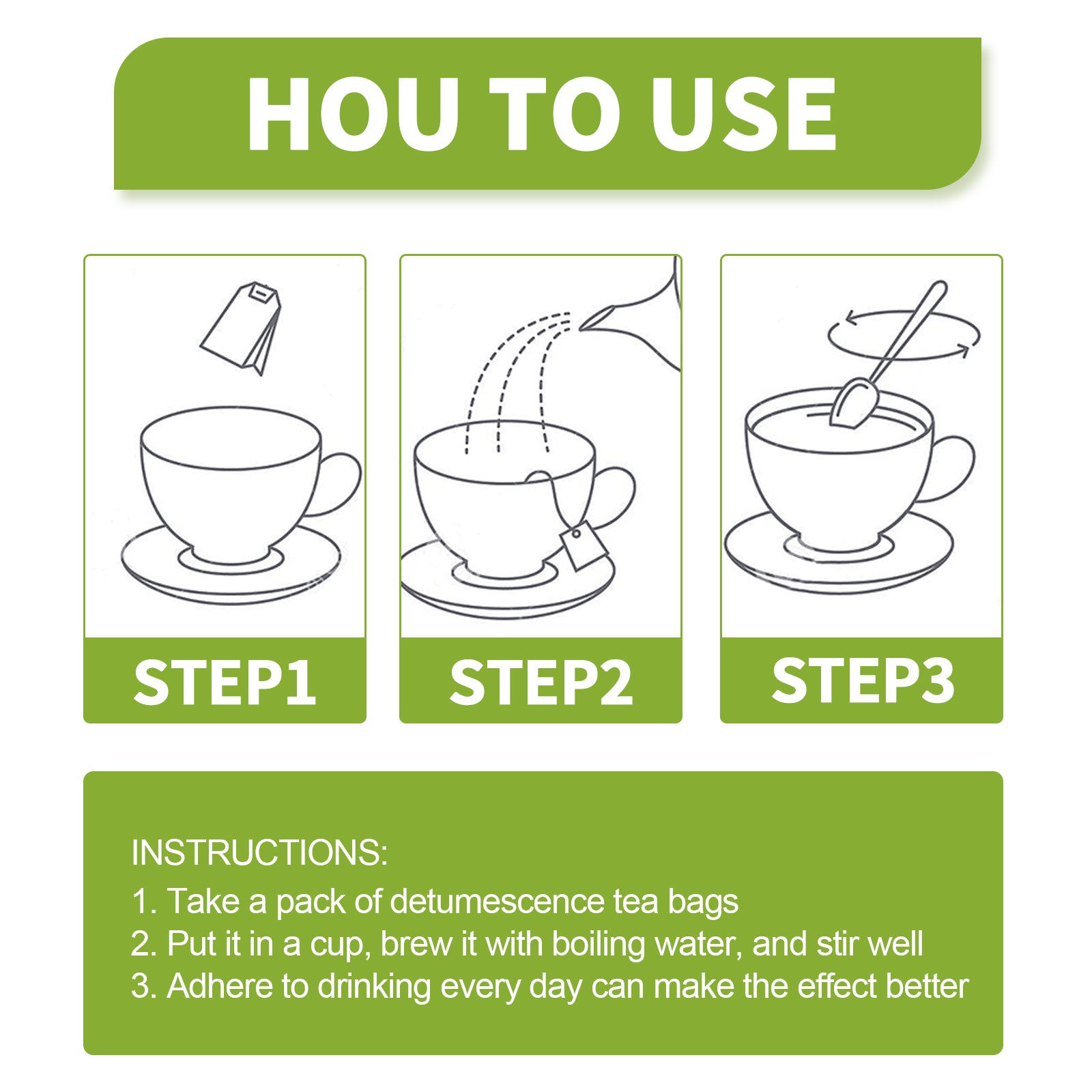 Googeer Body Shaping Tea - Tighten Skin, Reduce Belly & Thigh Fat, Slimming & Toning Tea