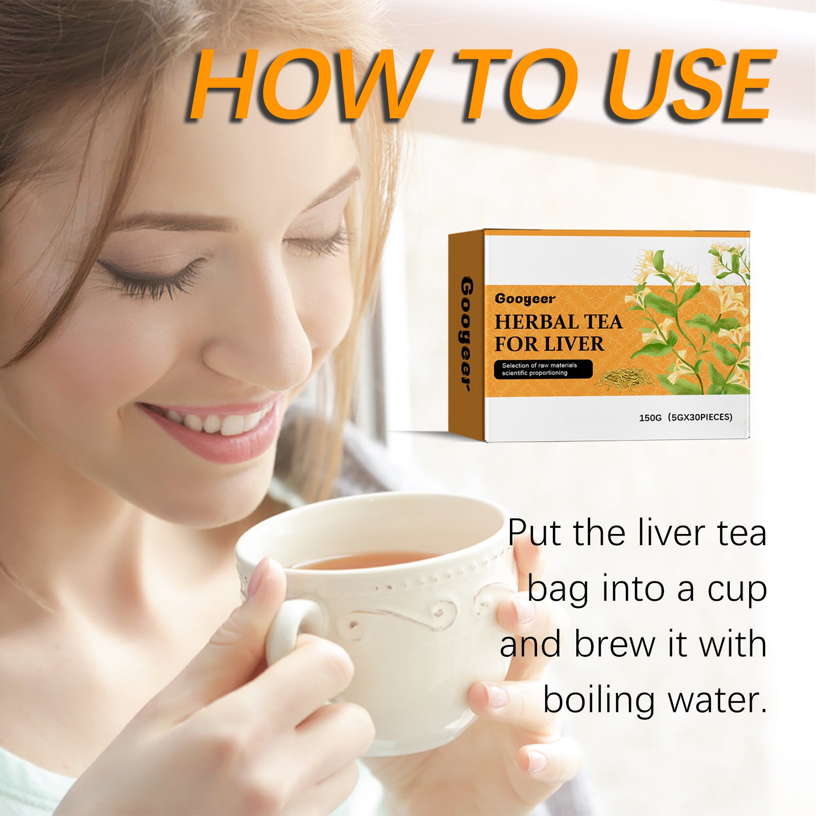 Googeer Body Care Tea - Relieve Discomfort, Dry Eyes, Fatigue, & Dull Skin, Cooling Tea Bags