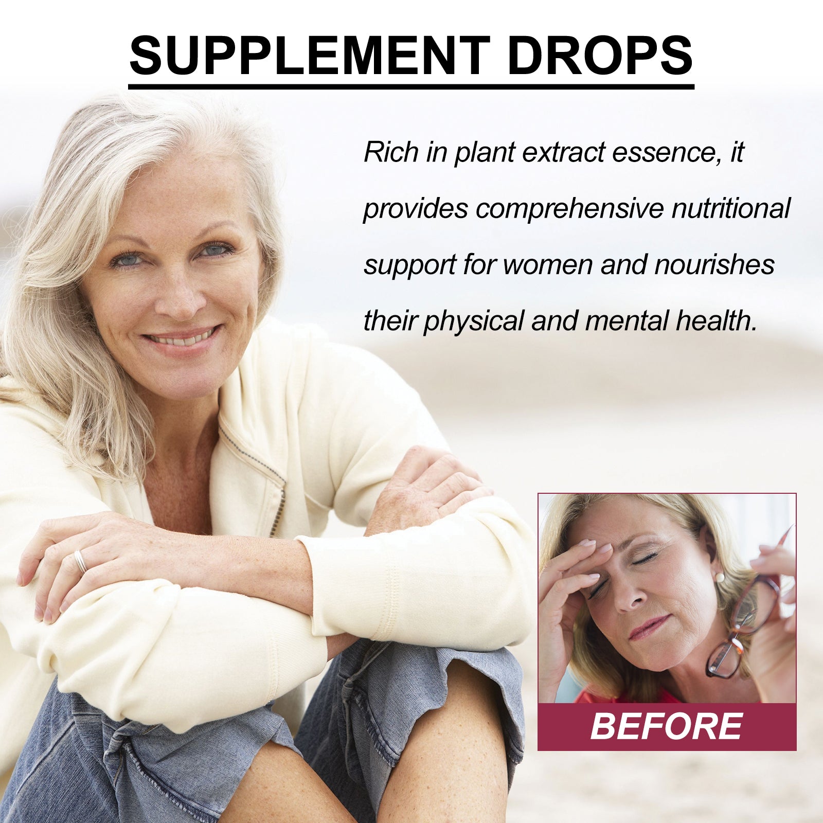 Googeer Dietary Supplement Drops - Relieve Female Discomfort, Relax Mind & Body, Health Care Supplement