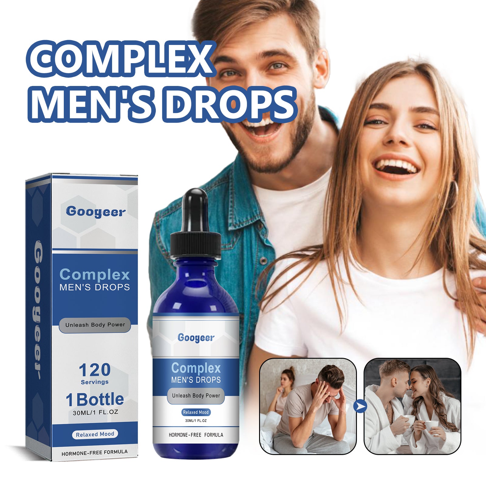 Googeer Male Enhancement Drops - Release Body Energy, Strengthen Stamina, Male Oral Supplement