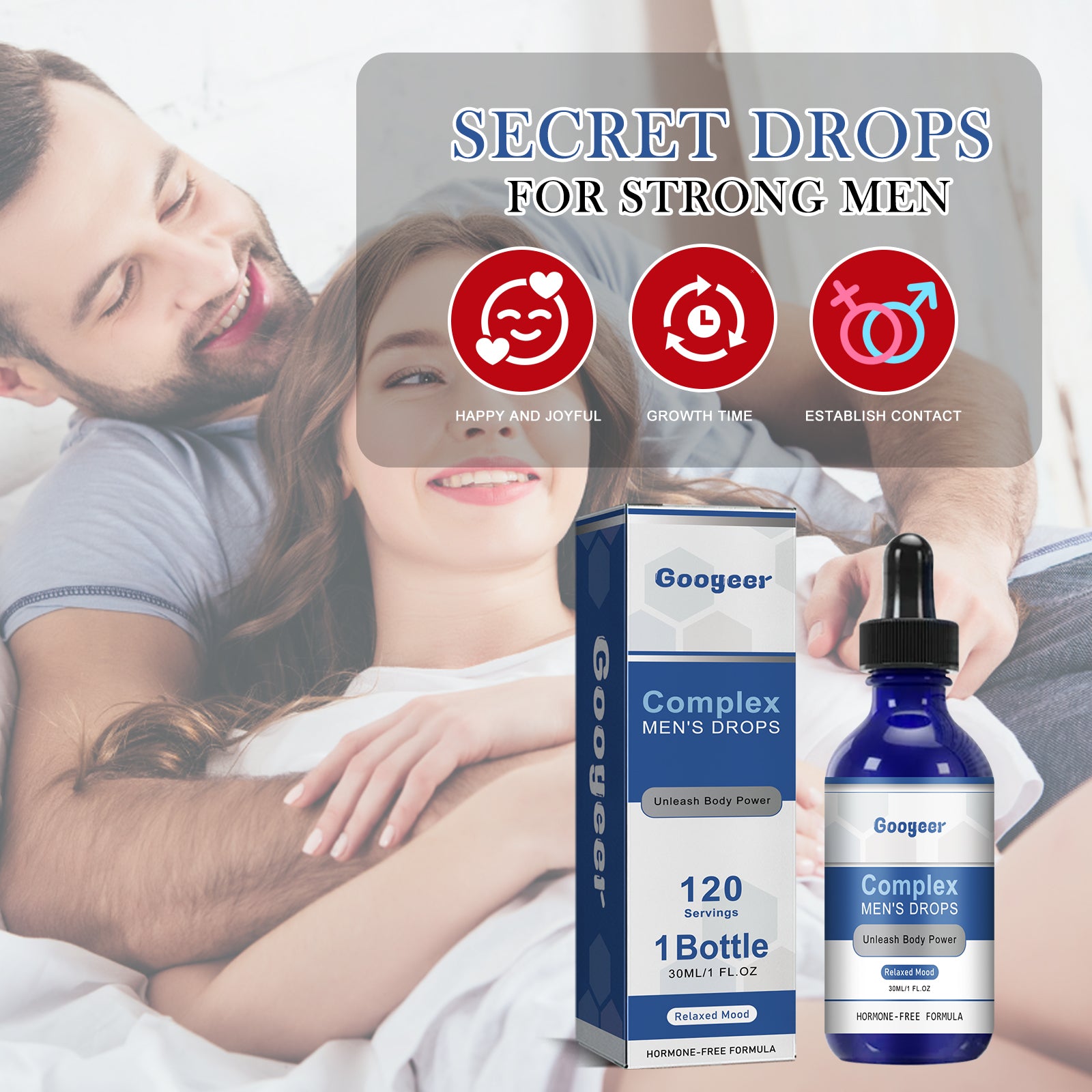 Googeer Male Enhancement Drops - Release Body Energy, Strengthen Stamina, Male Oral Supplement