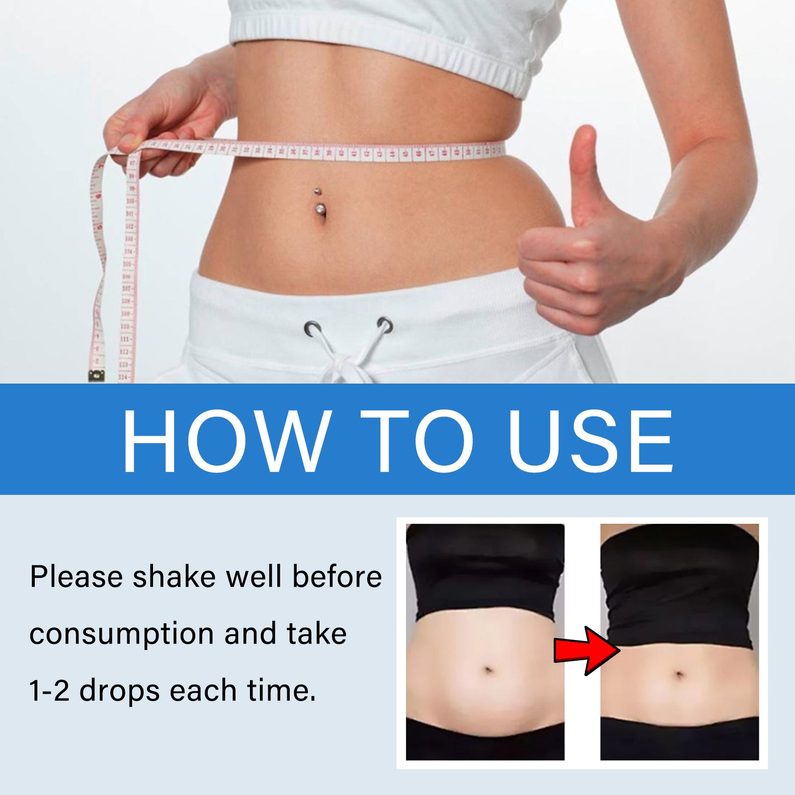 Googeer Fat Reduction & Body Shaping Drops - Tighten Body, Arm, Abdominal Fat, Leg Muscle Toning Oral Drops