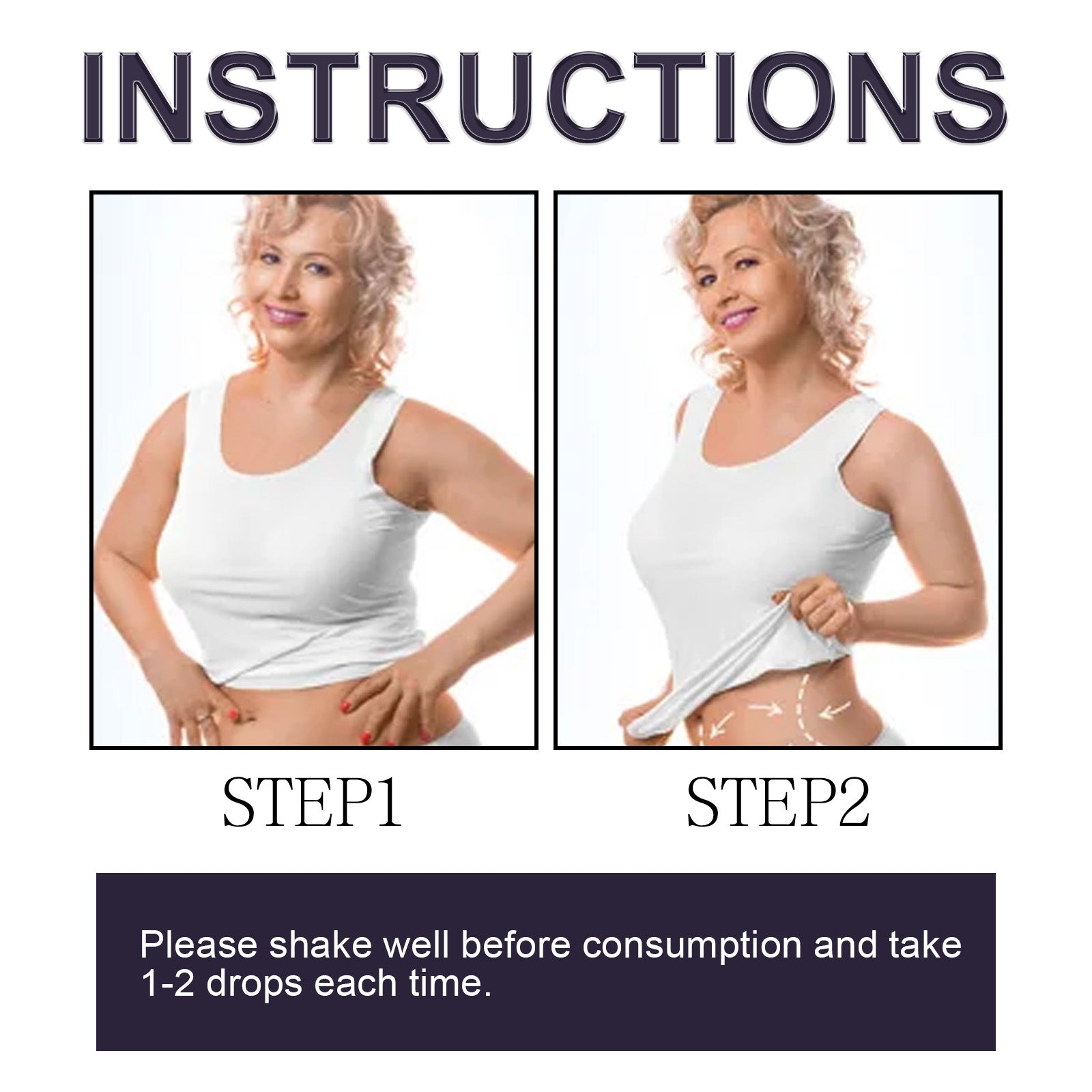 Googeer Shaping Drops Tighten, Shape, Reduce Waist Fat, Thigh Muscle, Body Shaping, Oral Drops