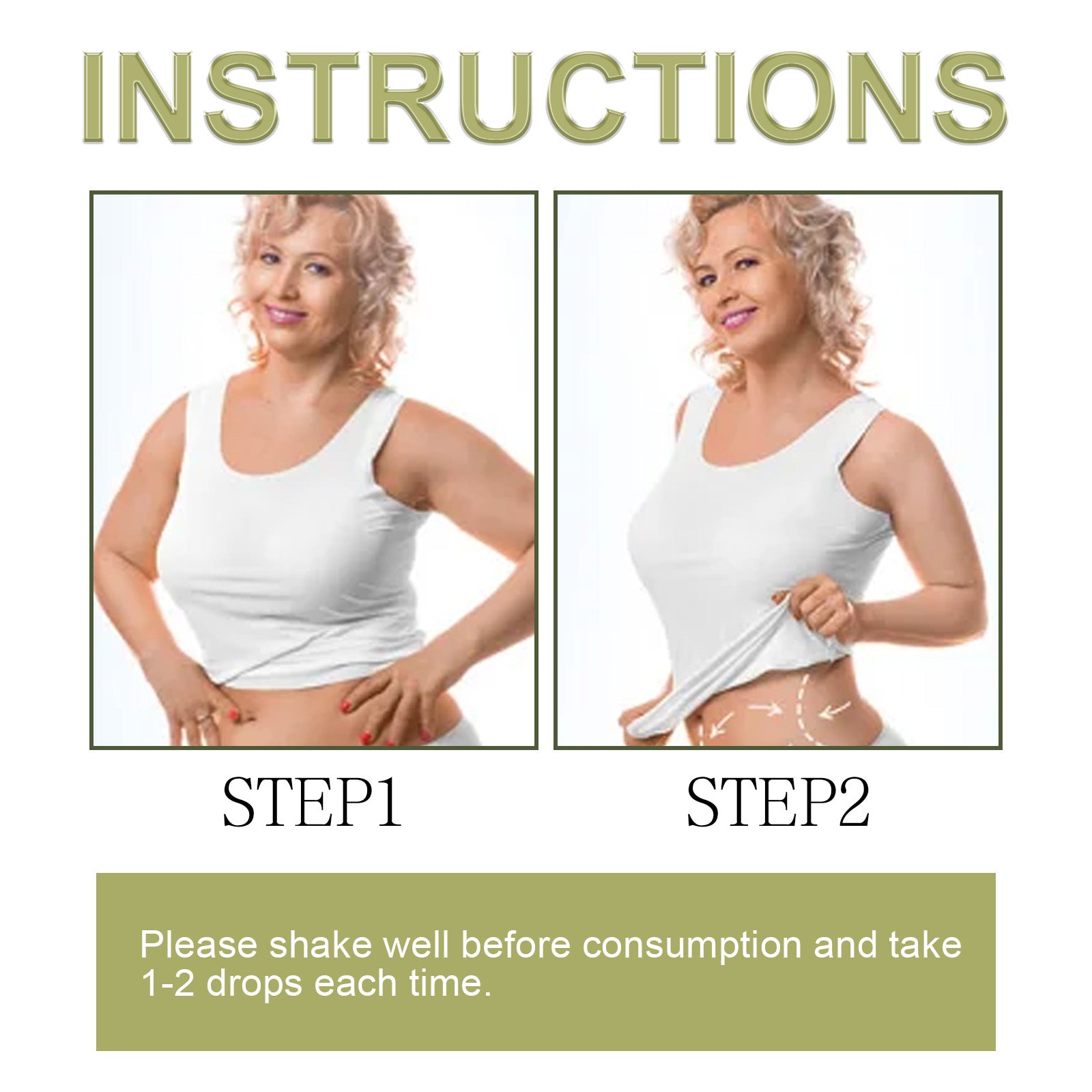 Googeer Body Shaping & Fat Burning Drops Tighten Arms, Thighs, Beautiful Waist, Body Shaping, Oral Drops