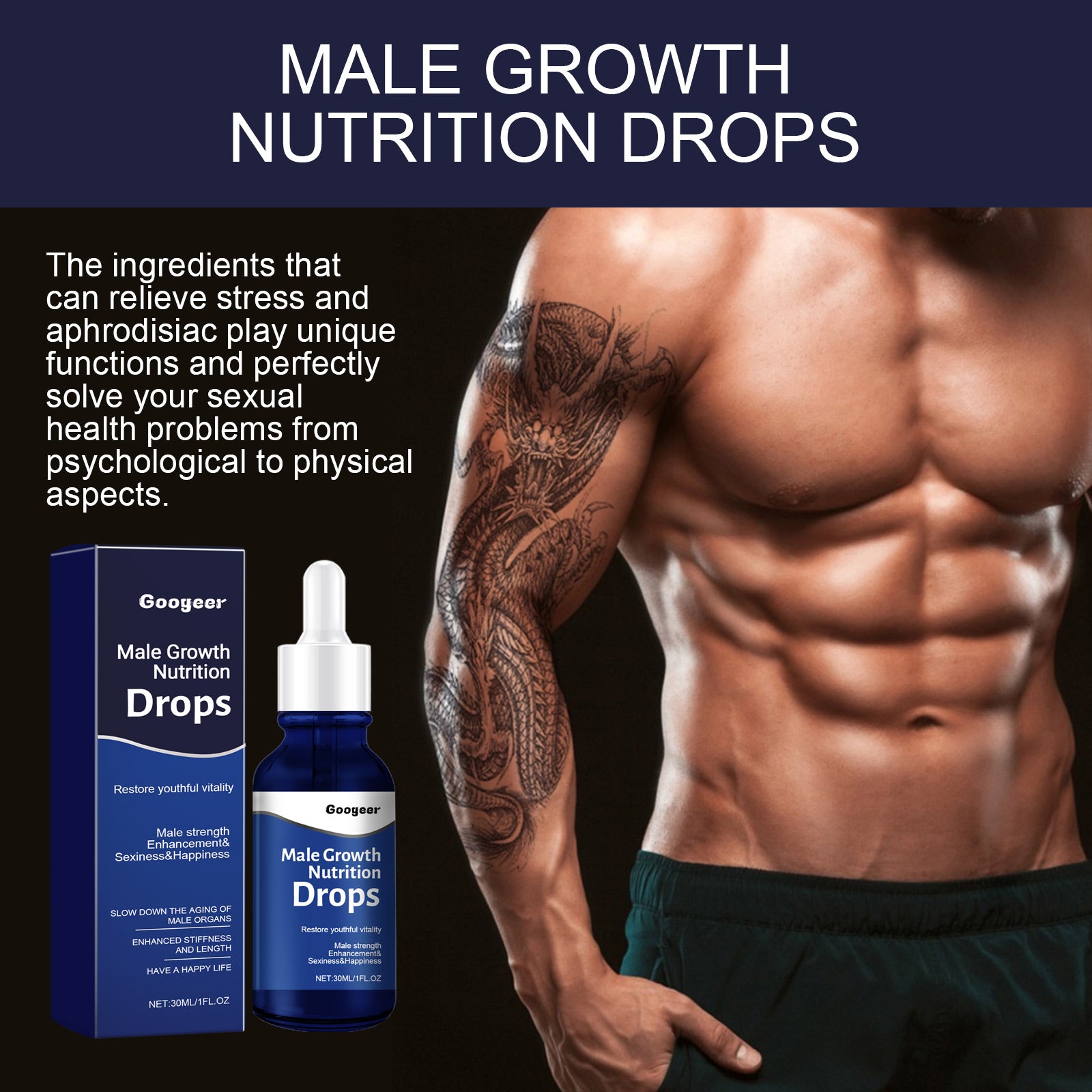 Googeer Male Growth Nutrition Drops Male Body Nutrition Drops