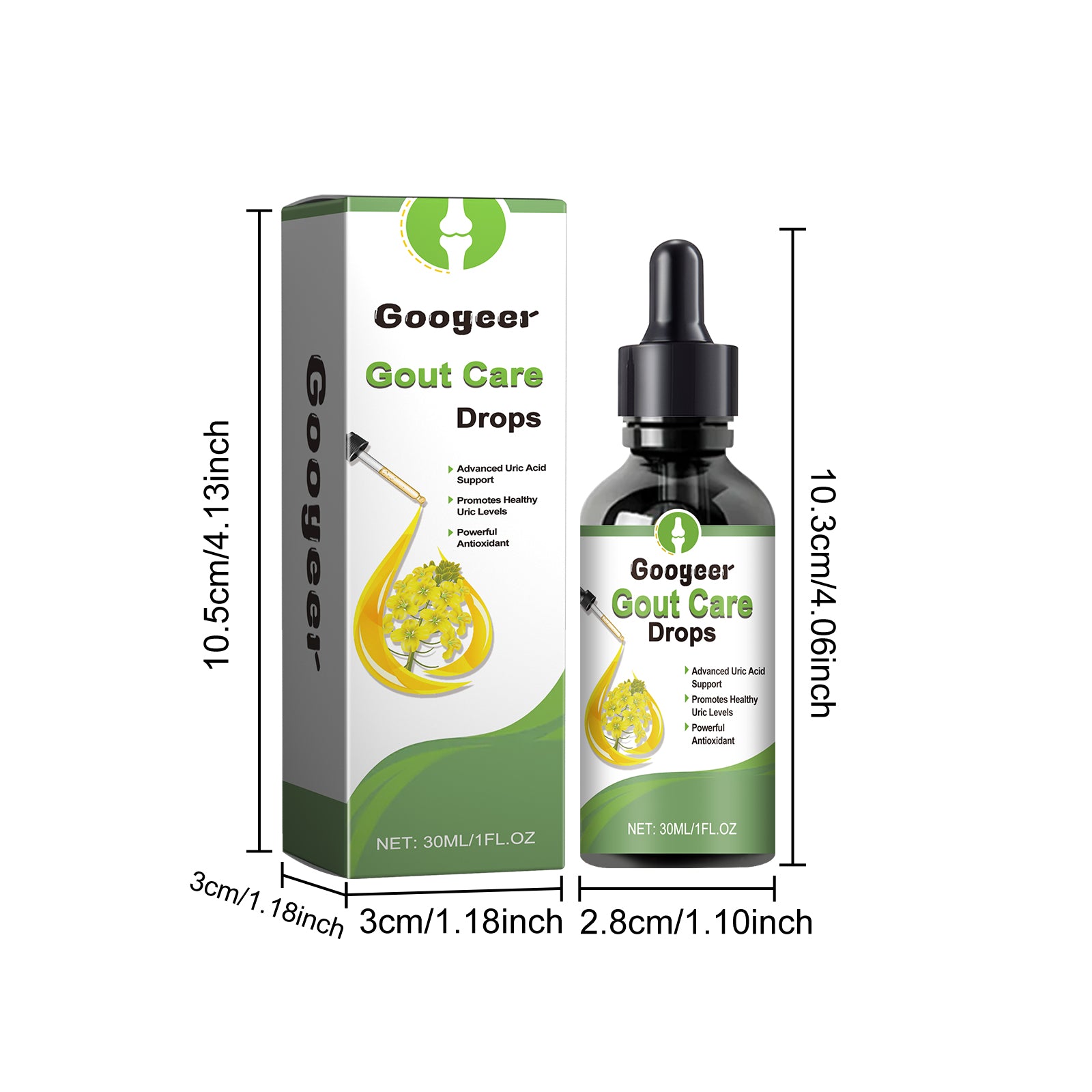 Googeer Joint Health Care Drops Relieve Knee, Lumbar, Hands, Feet Joint Pain, Body Care Drops