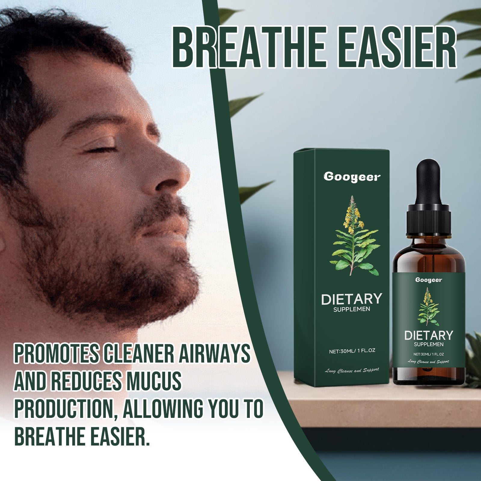 Googeer Body Care Drops Relieve Phlegm, Sore Throat, Dry Throat Discomfort Care Drops