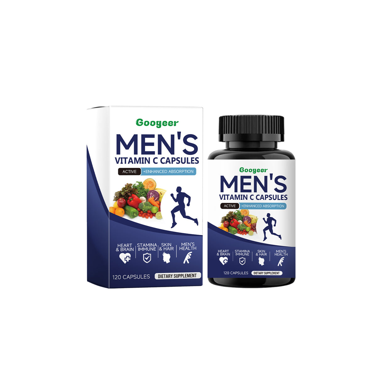 Googeer Men's Multivitamin Capsules Men's Comprehensive Vitamin Nutrition Capsules Supplement Essential Nutrients