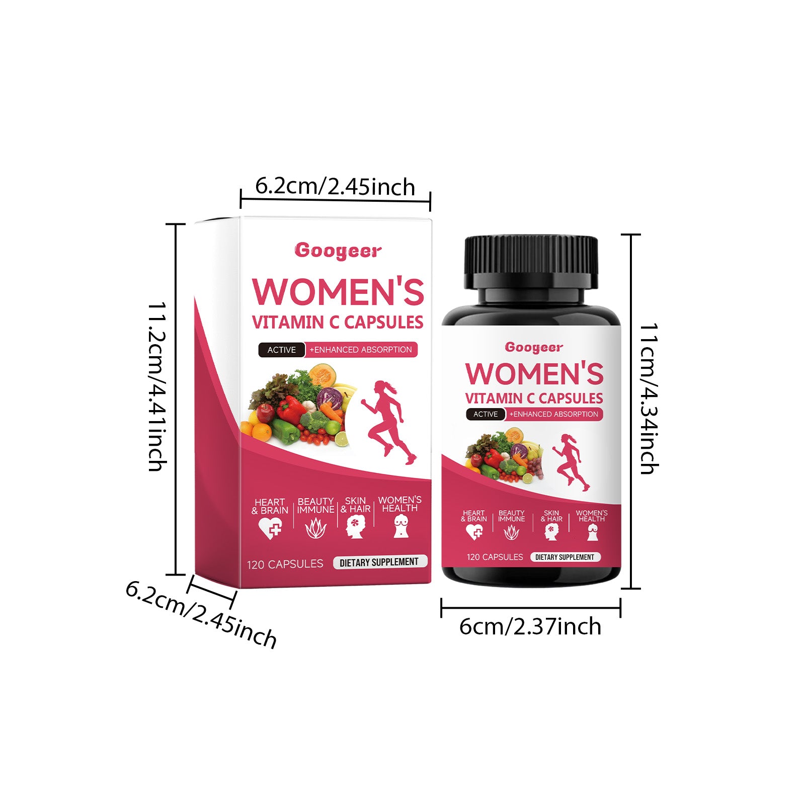 Googeer Women's Multivitamin Capsules Comprehensive Nutrition Supplement Capsules for Women