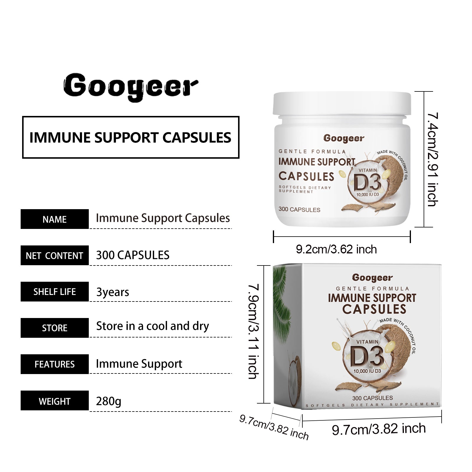 Googeer Immunity Supplement Capsules Health Immune Regulation Softgel Enhance Immunity Health Food2