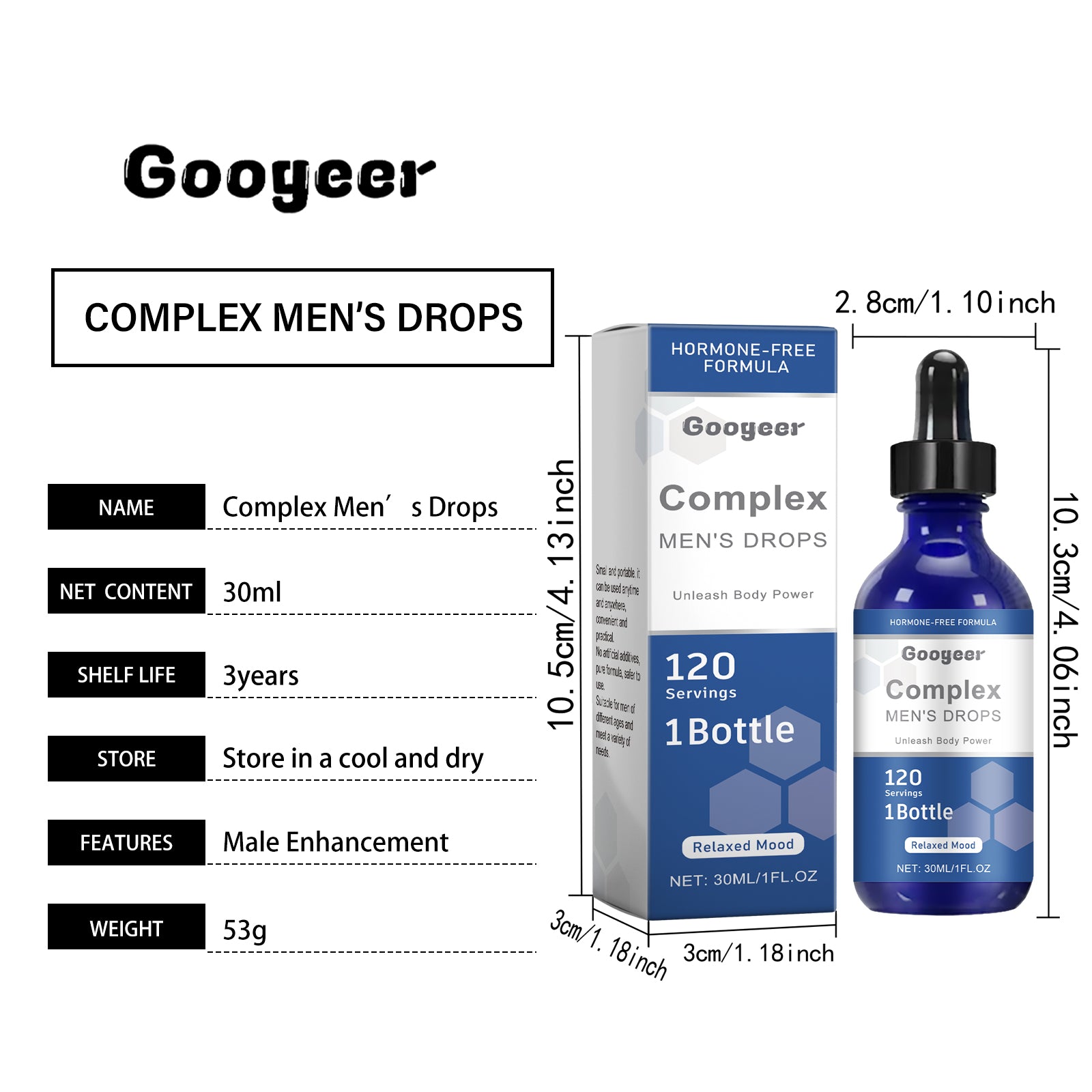 Googeer Men's Enhancement Drops Supplement Drops Men's Body Care2