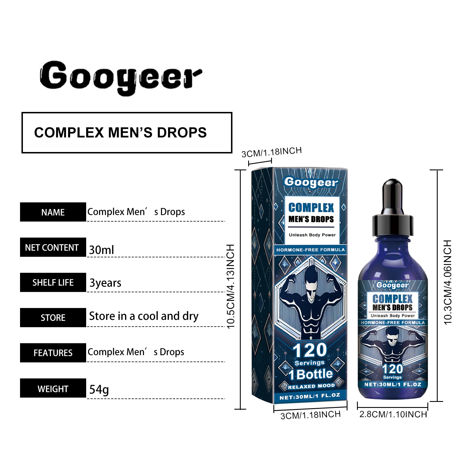 Googeer Men's Enhancement Drops Supplement Drops Men's Body Care1