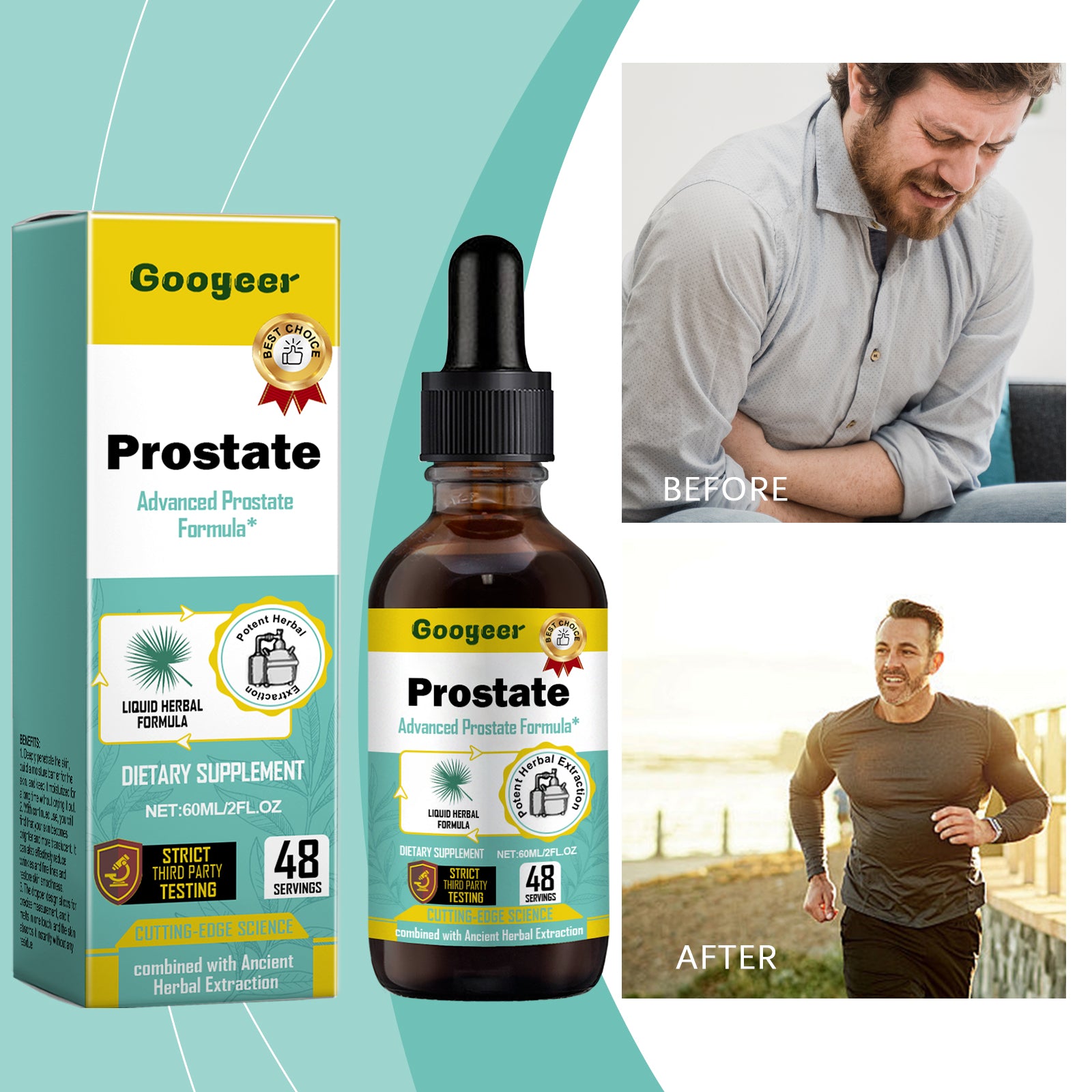 Googeer Prostate Health Nutrition Supplement Maintain Urinary System Health Prostate Supplement