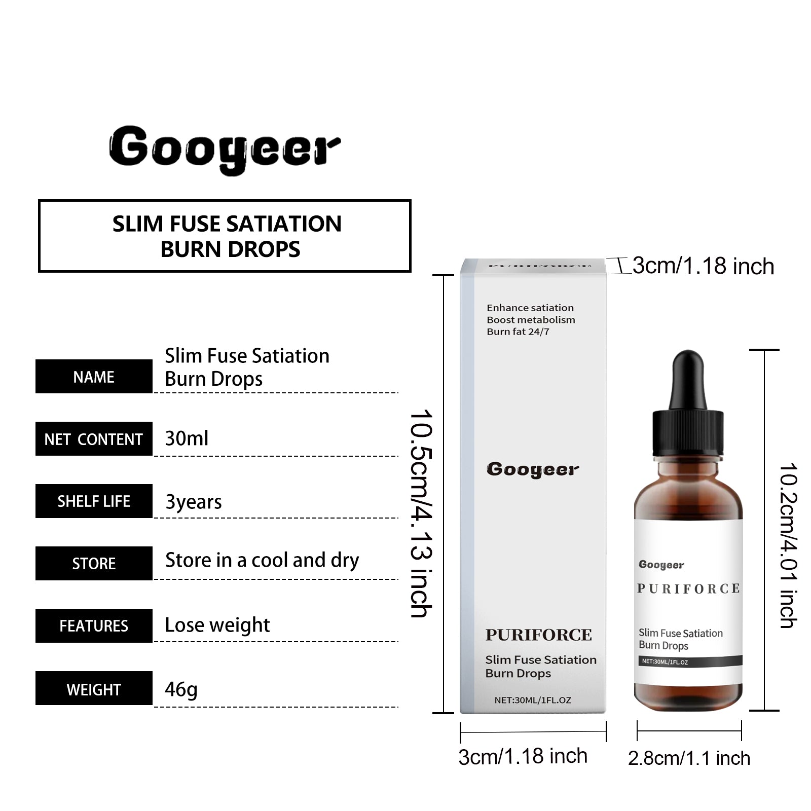 Googeer Healthy Fat Burning Drops Body Treatment