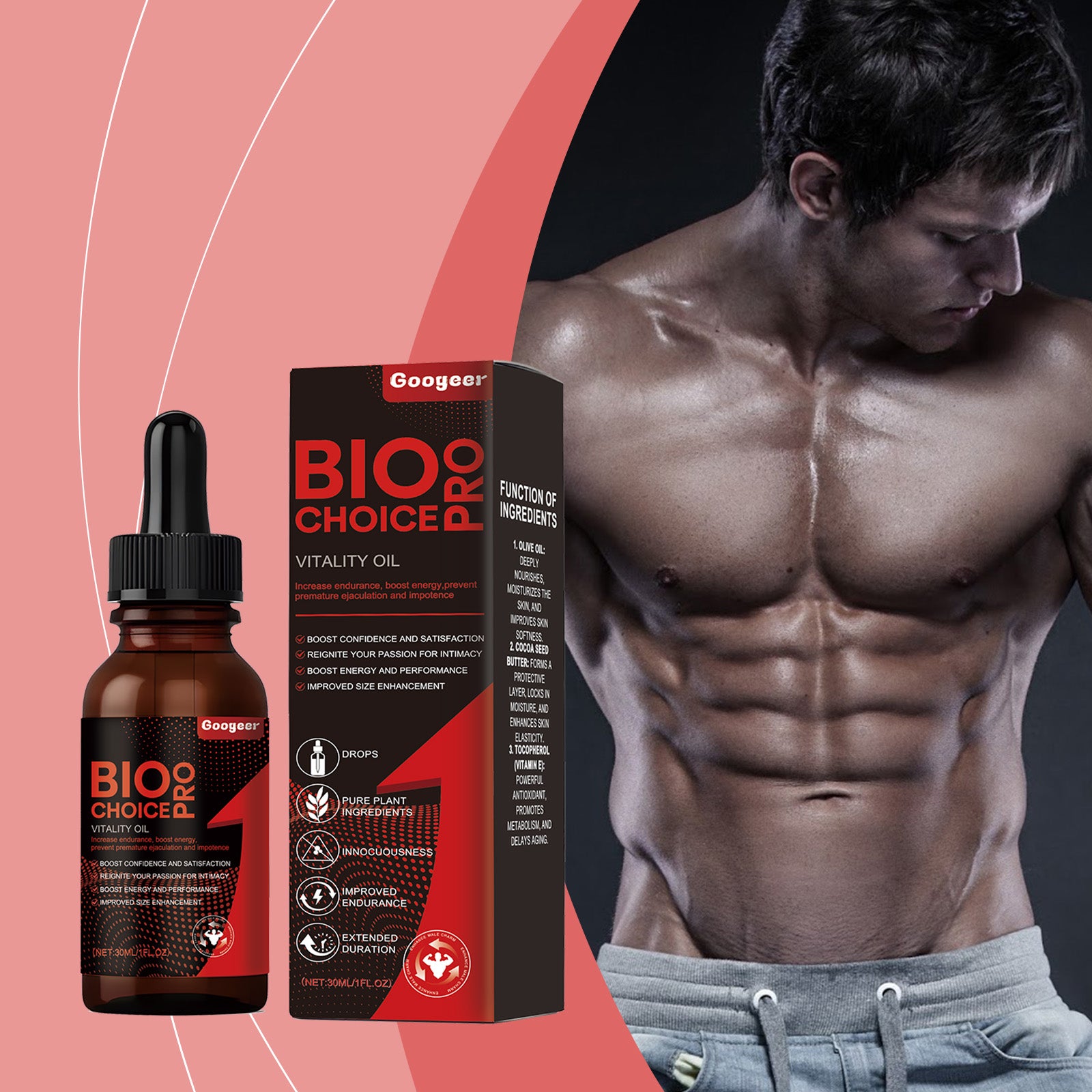 Googeer Male Enhancement Supplement Drops Body Treatment