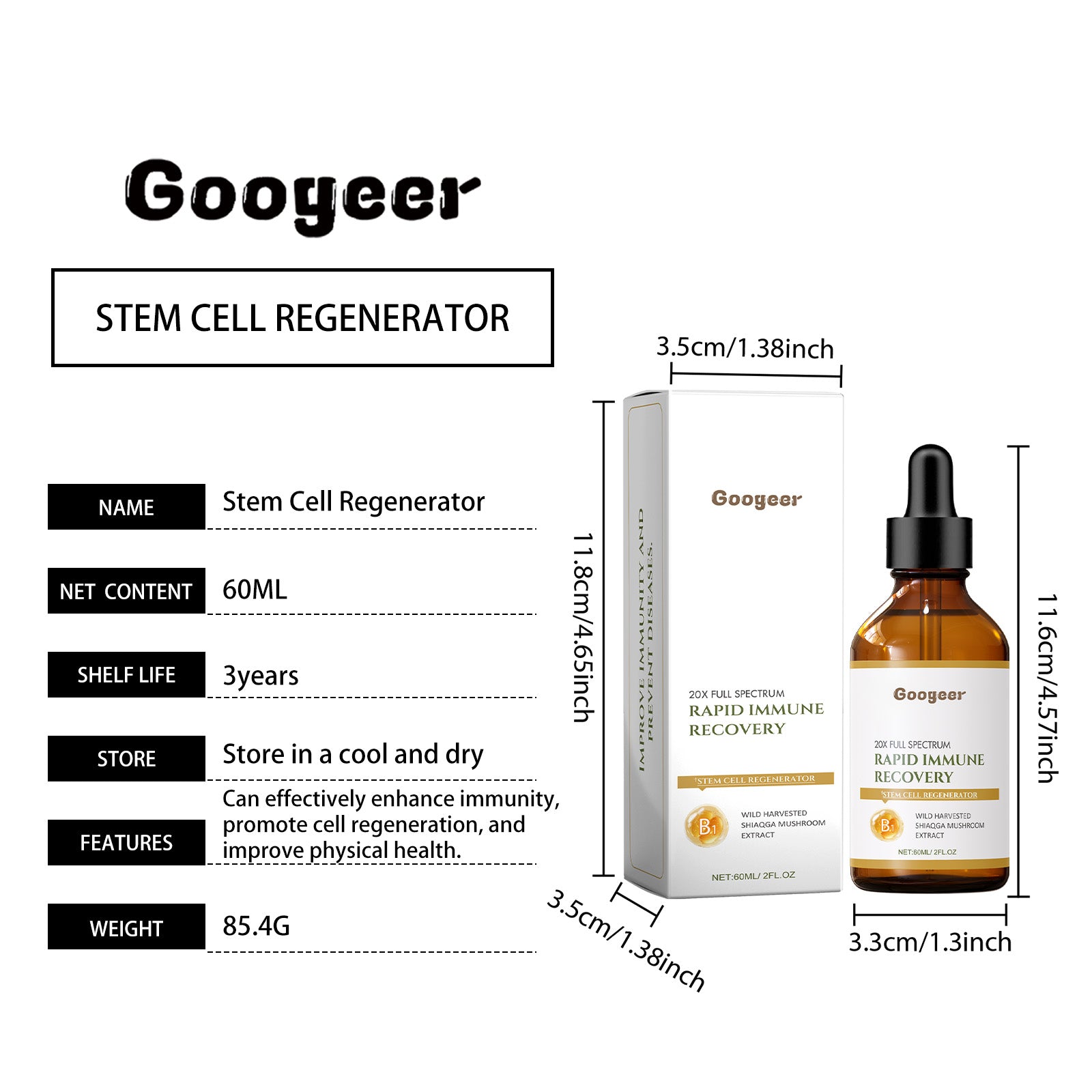 Googeer Immunity Supplement Drops Body Care Supplement Drops